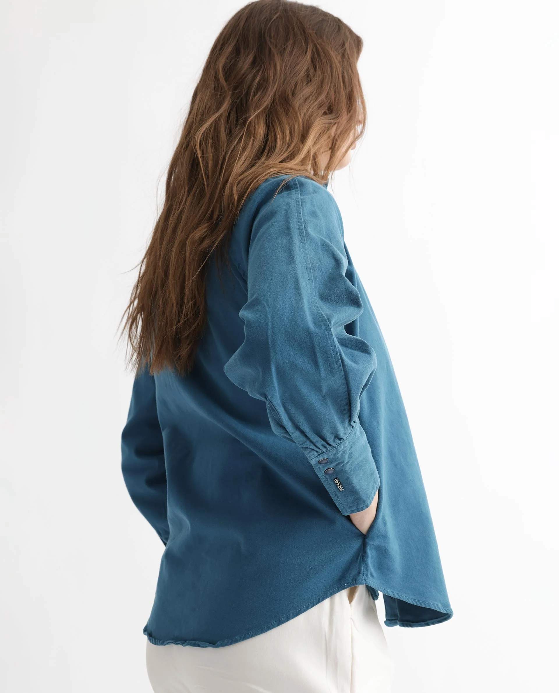 Rareism Women's Bellona Petrol Cotton Sweetheart Neck Plain Regular Fit Jacket - Image 2