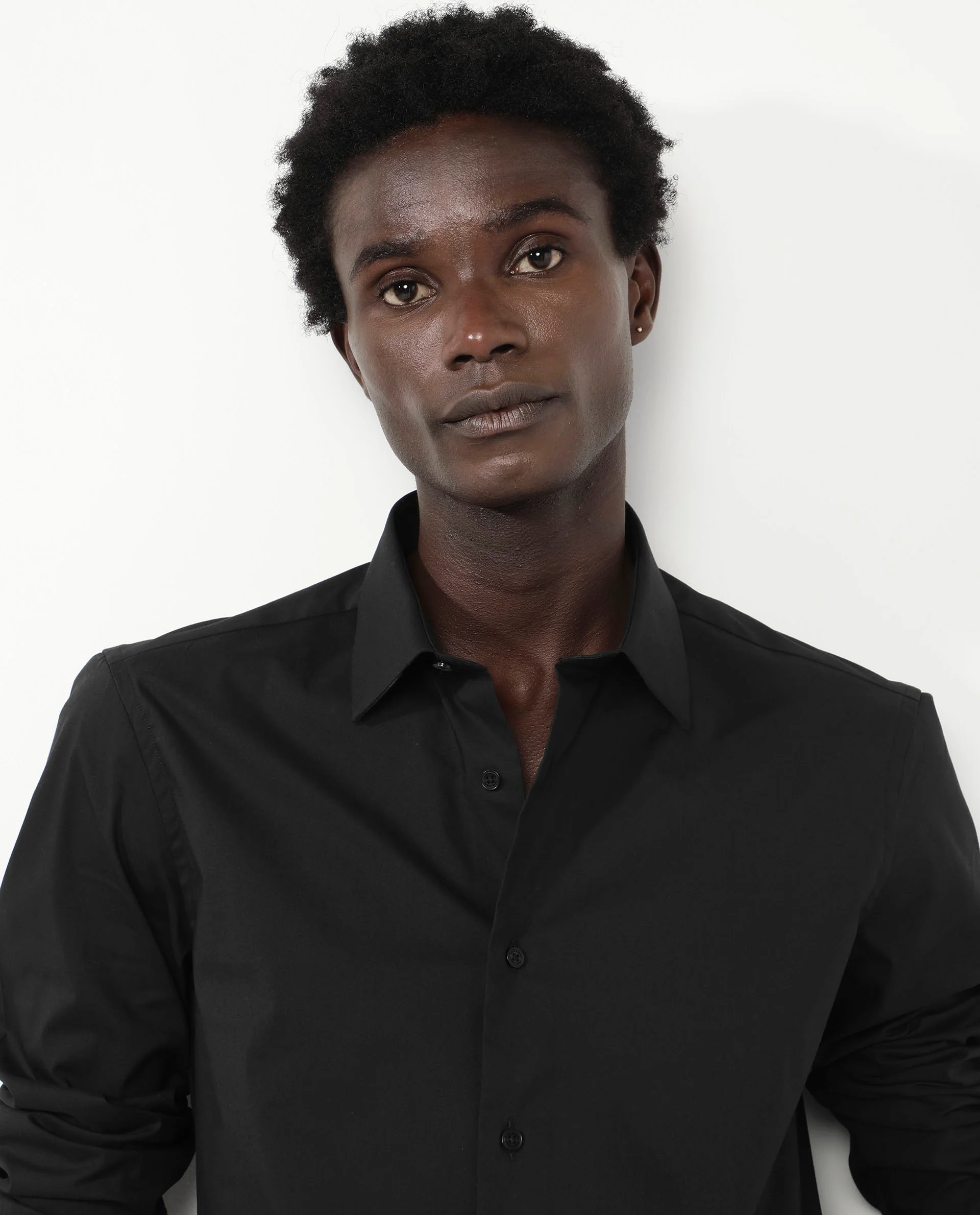 Rare Rabbit Men's Benedict Black Cotton Plain Regular Fit Full Sleeve Collared Shirt - Image 4