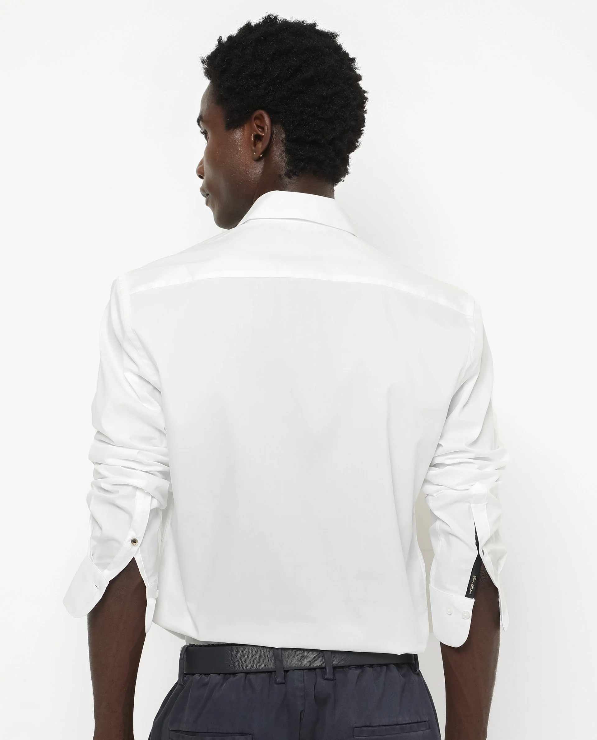 Rare Rabbit Men's Benedict White Cotton Plain Regular Fit Full Sleeve Collared Shirt - Image 8
