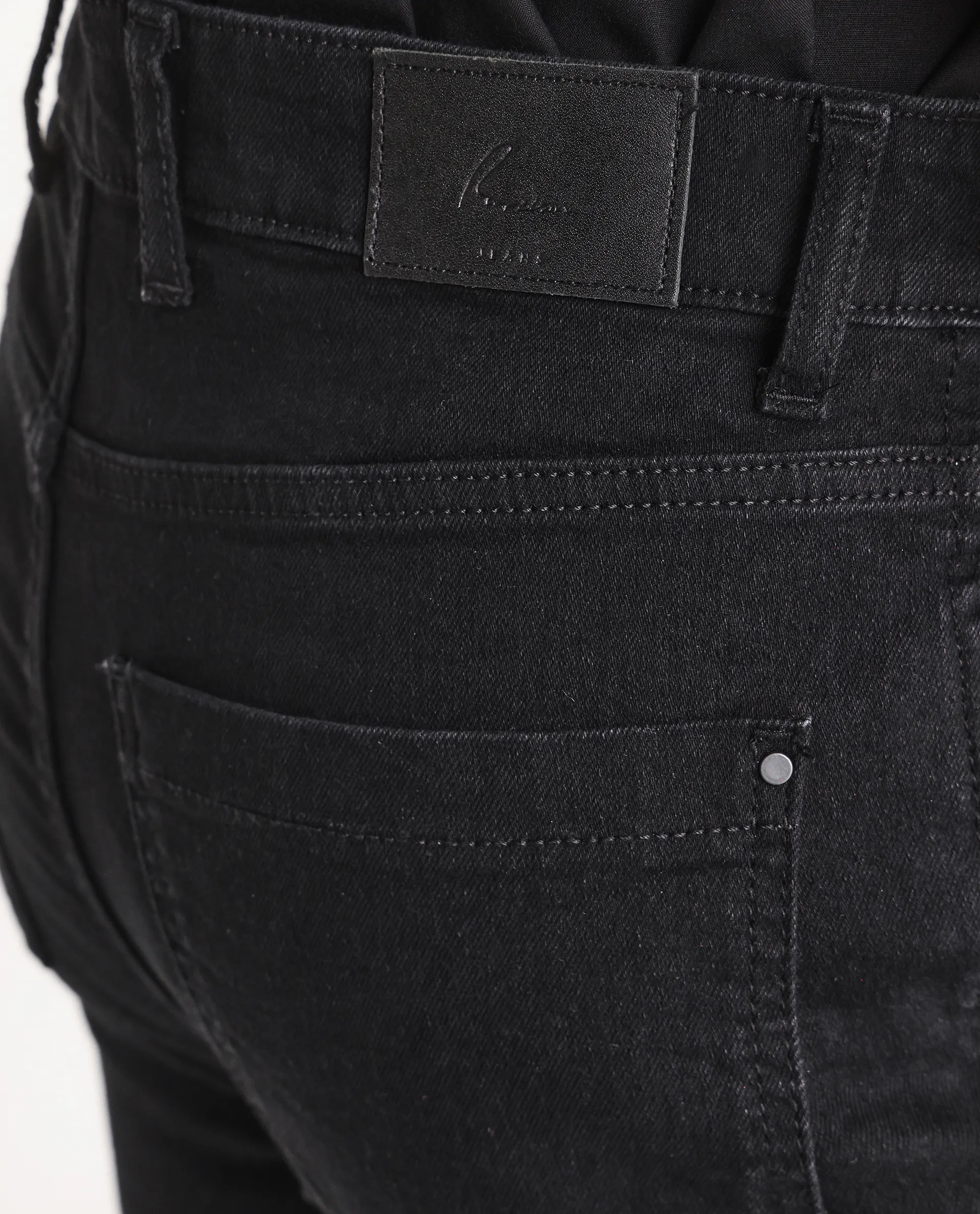 Rareism Women's Benob Black Cotton Blend Bootcut Plain Jeans - Image 5