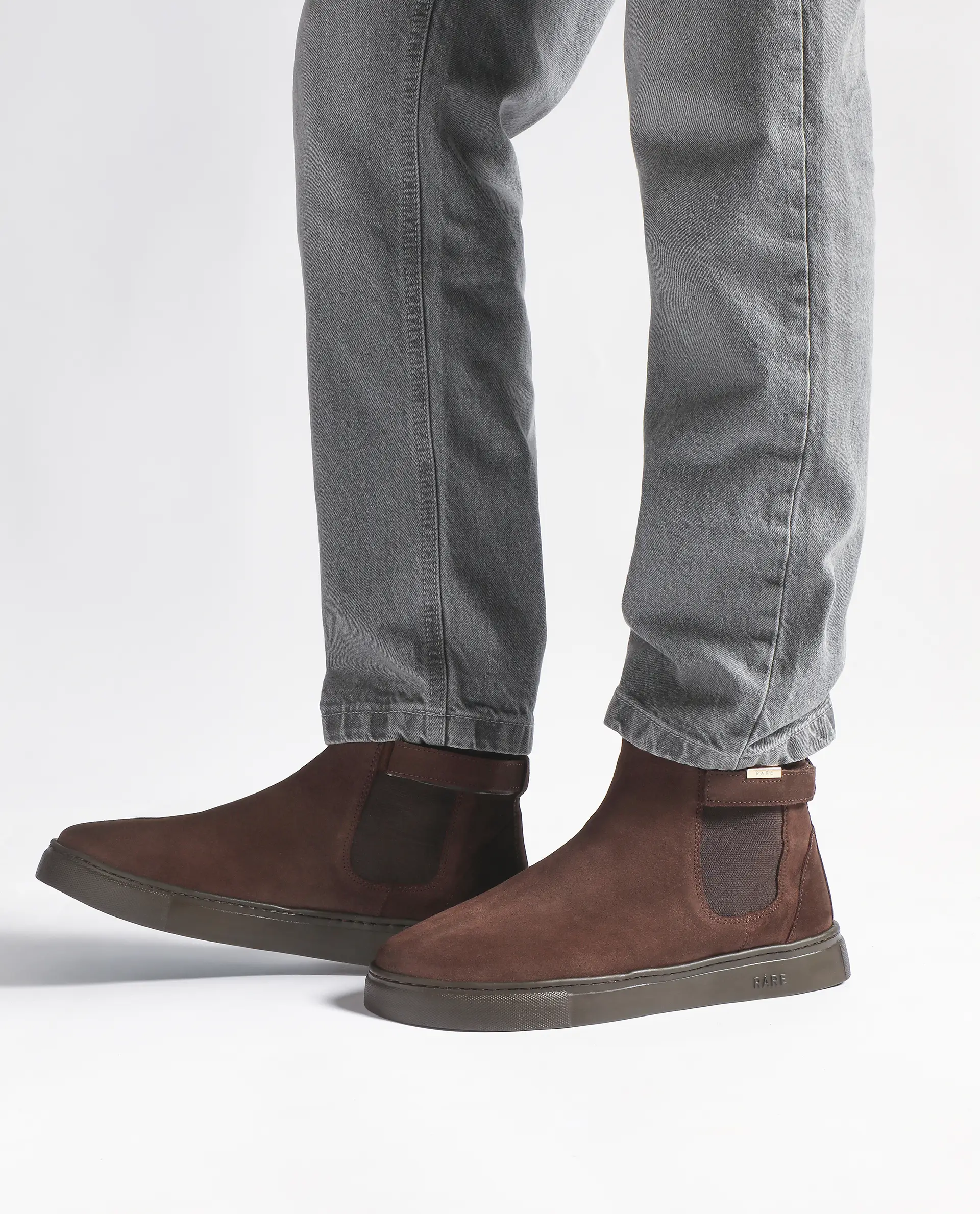 Rare Rabbit Men Berus Dark Brown Suede Slip-on Closure Shoes - Image 2