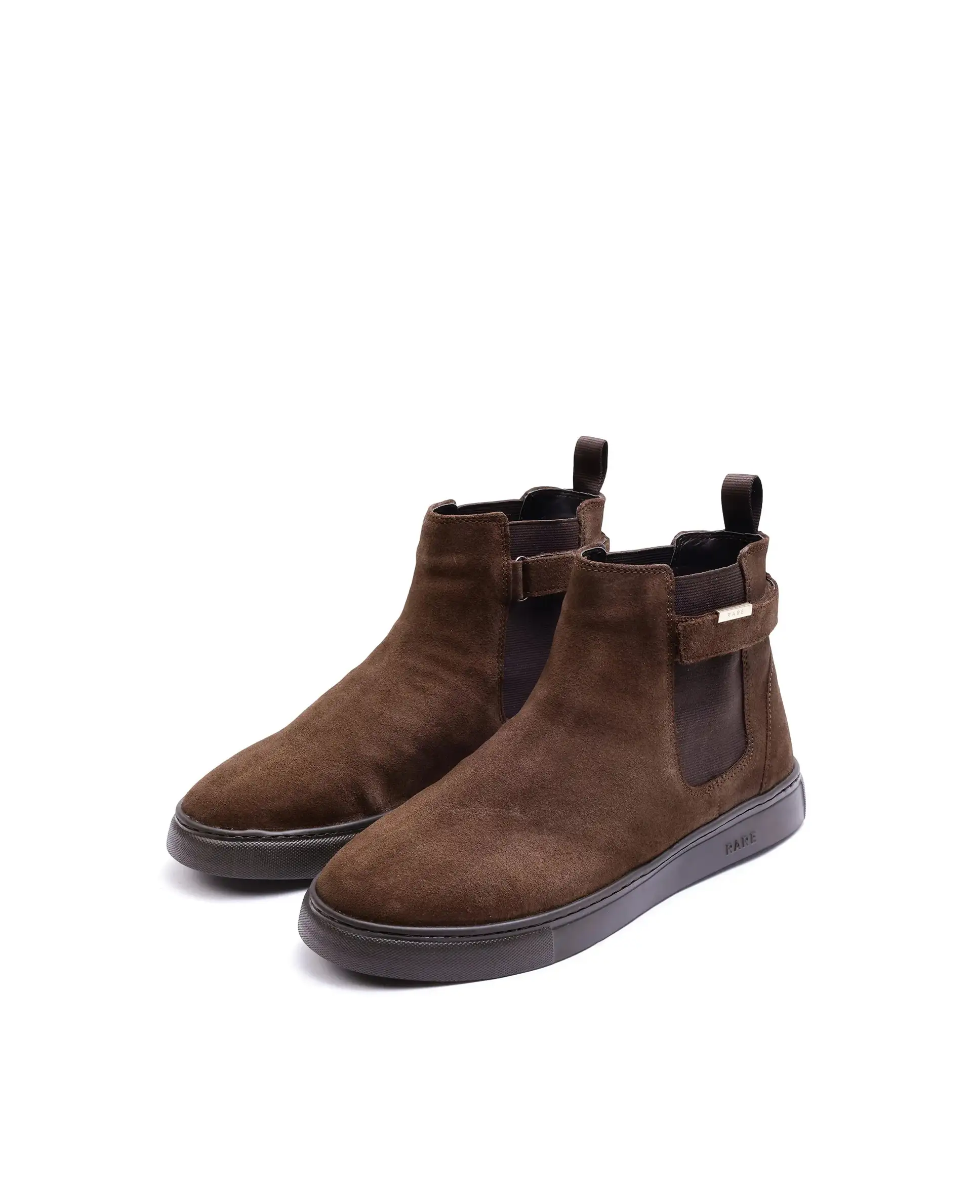 Rare Rabbit Men Berus Dark Brown Suede Slip-on Closure Shoes - Image 3