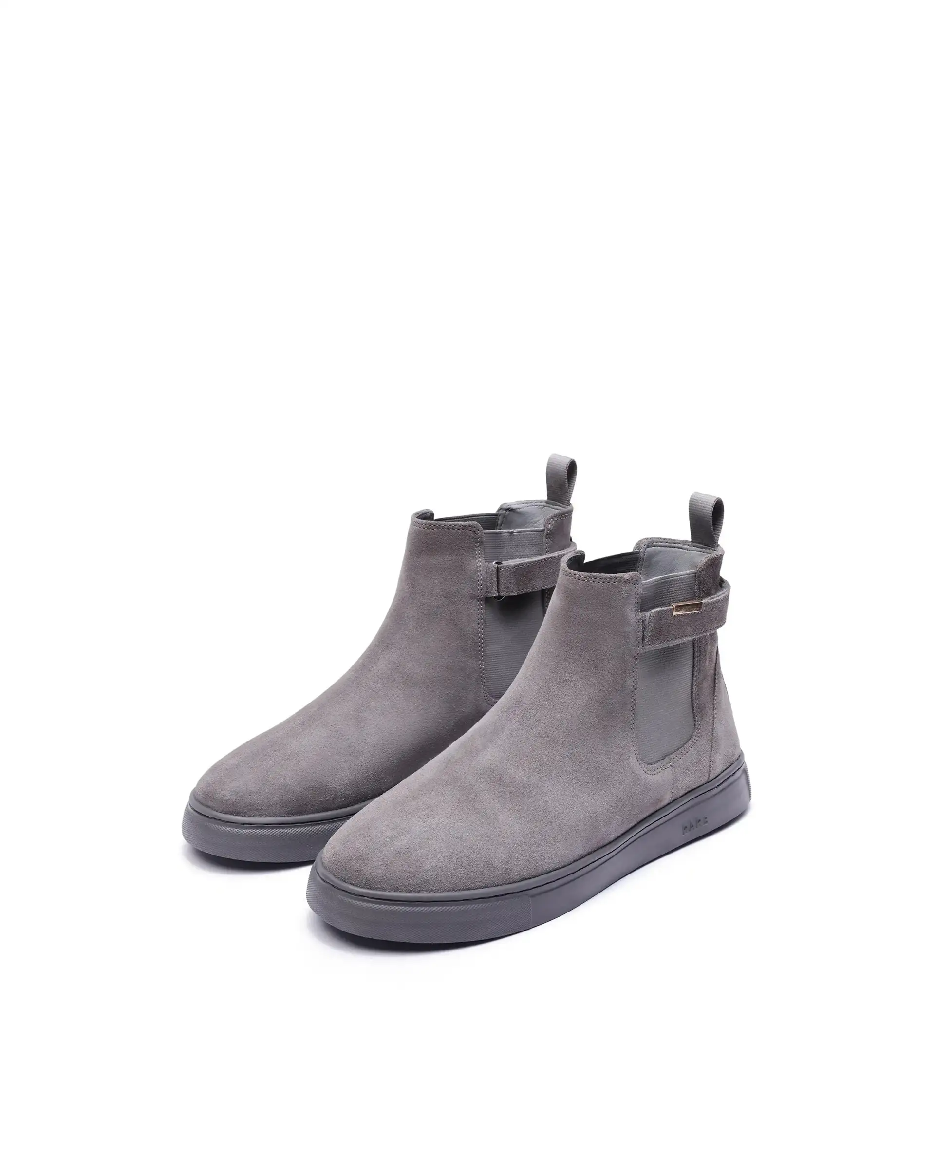 Rare Rabbit Men Berus Grey Suede Slip-on Closure Chelsea Shoes - Image 3