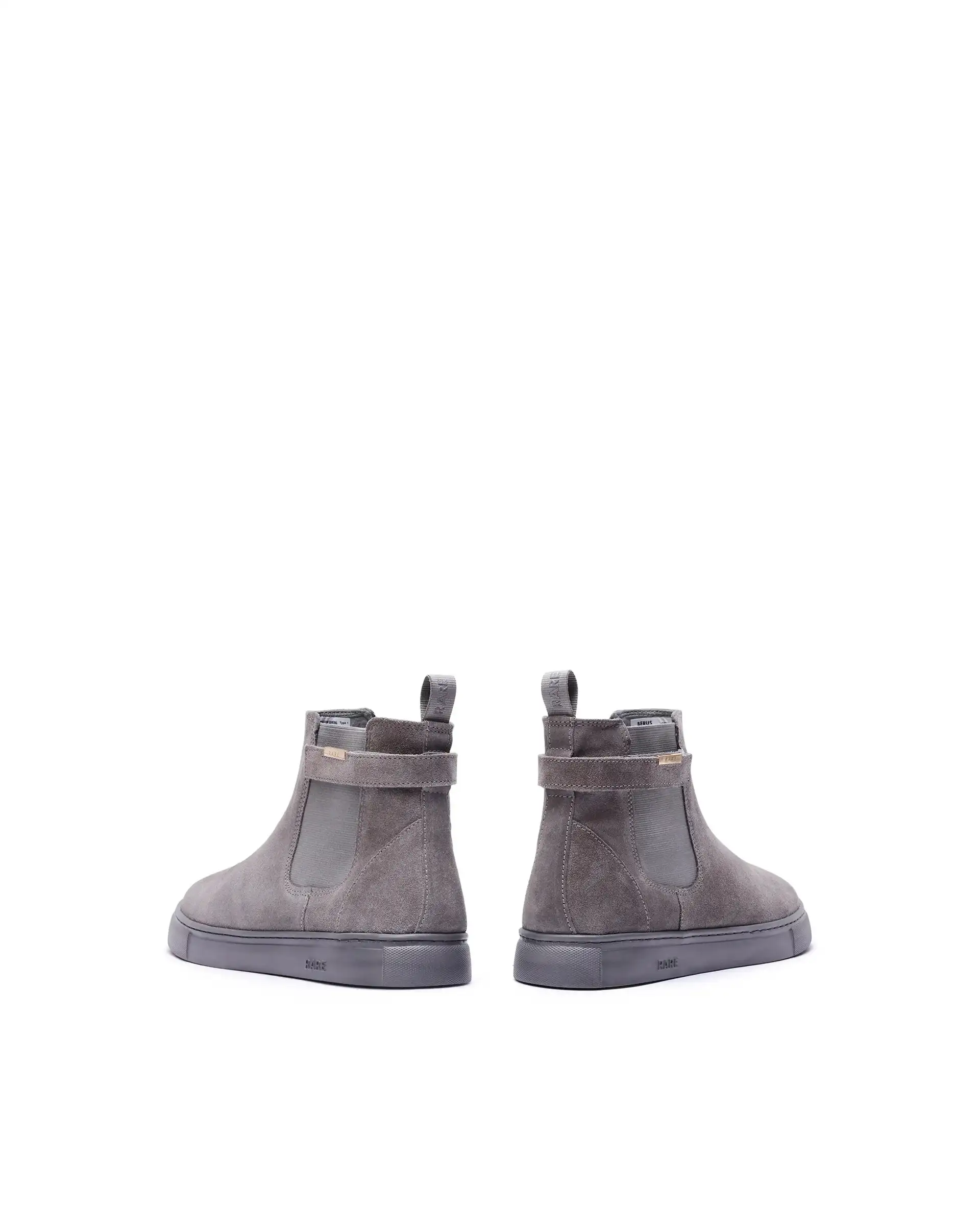 Rare Rabbit Men Berus Grey Suede Slip-on Closure Chelsea Shoes - Image 6