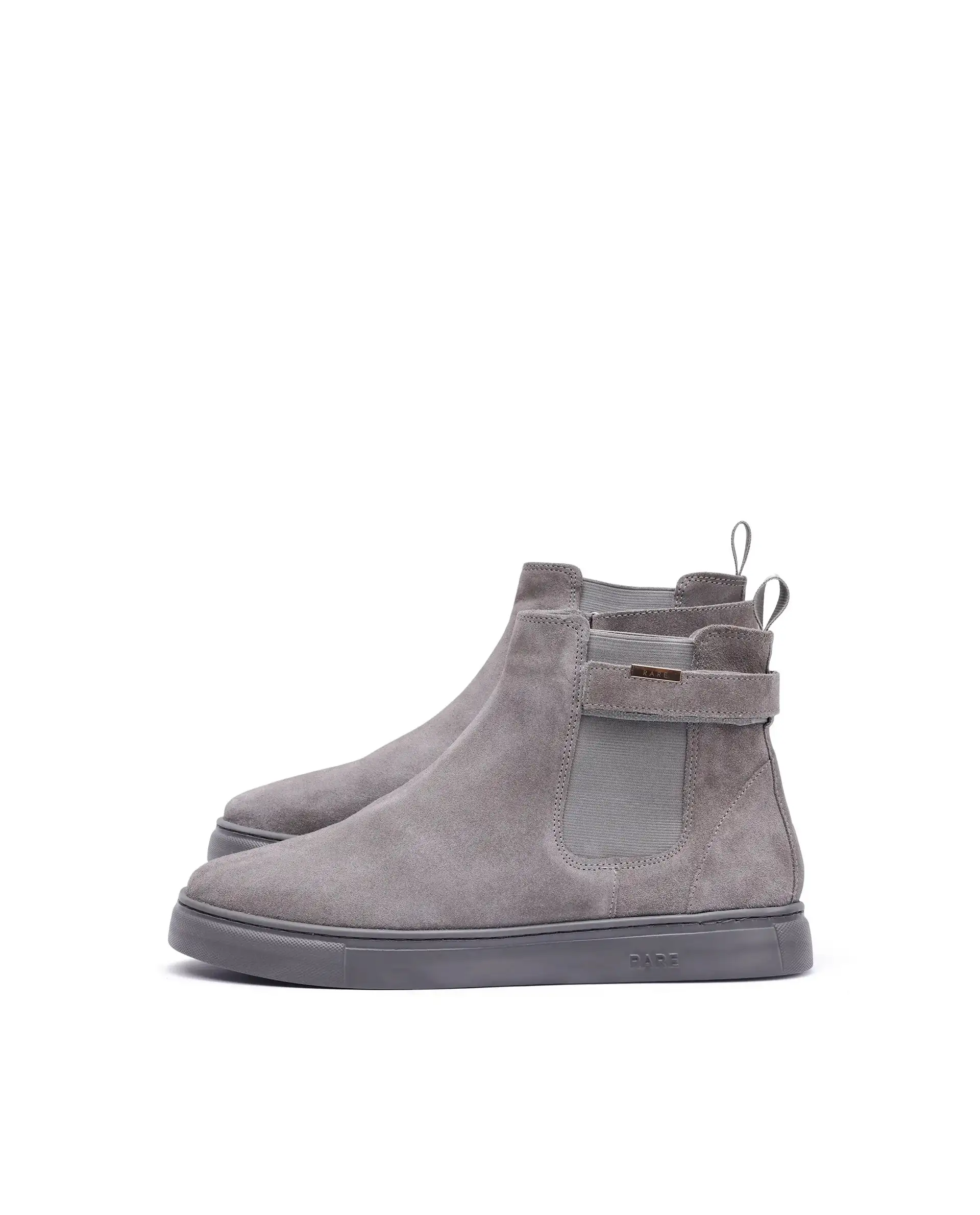 Rare Rabbit Men Berus Grey Suede Slip-on Closure Chelsea Shoes - Image 8