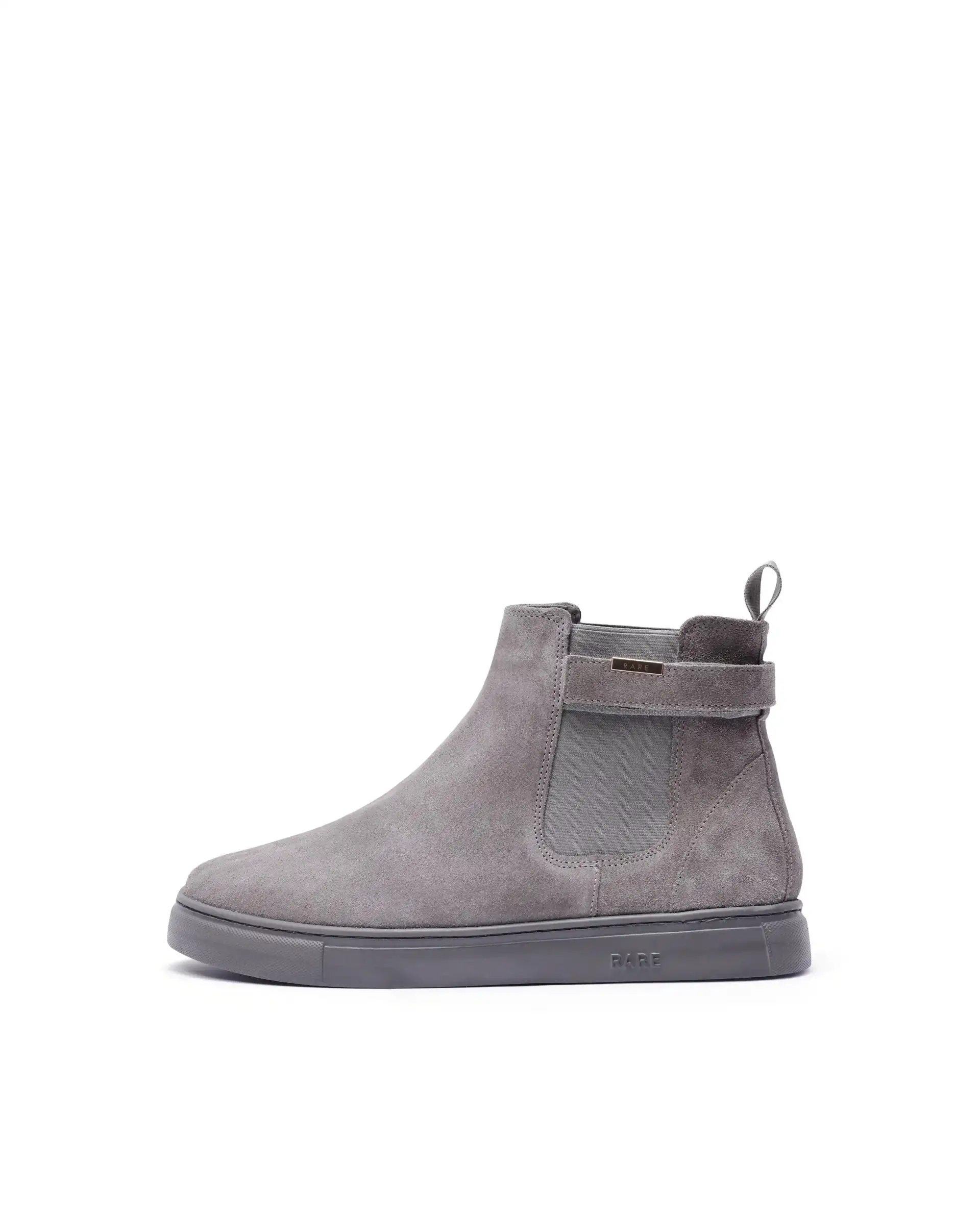 Rare Rabbit Men Berus Grey Suede Slip-on Closure Chelsea Shoes - Image 9