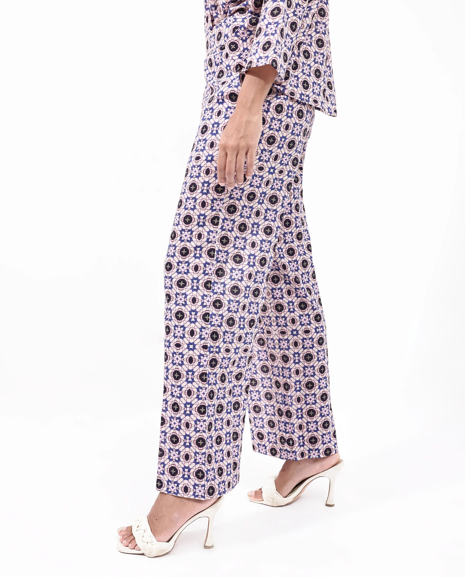 Rareism Women's Bina-B Multi Cotton Blend Paisley Print Ankle Length Straight Fit Trouser - Image 6