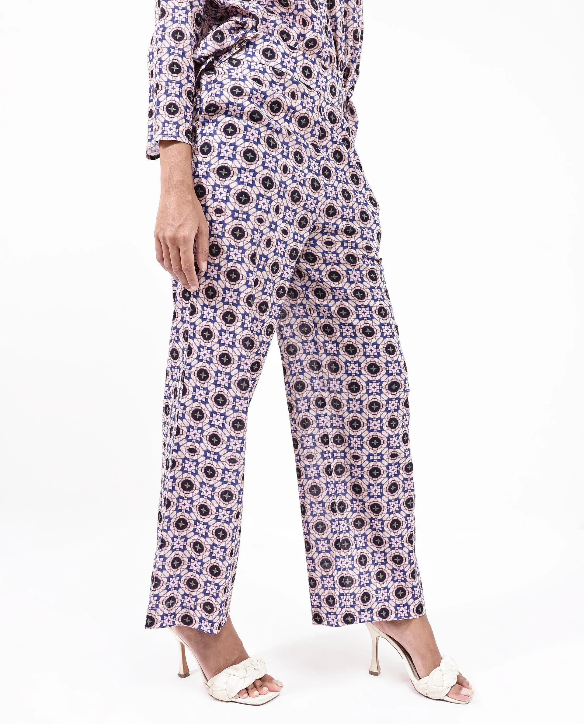 Rareism Women's Bina-B Multi Cotton Blend Paisley Print Ankle Length Straight Fit Trouser - Image 7