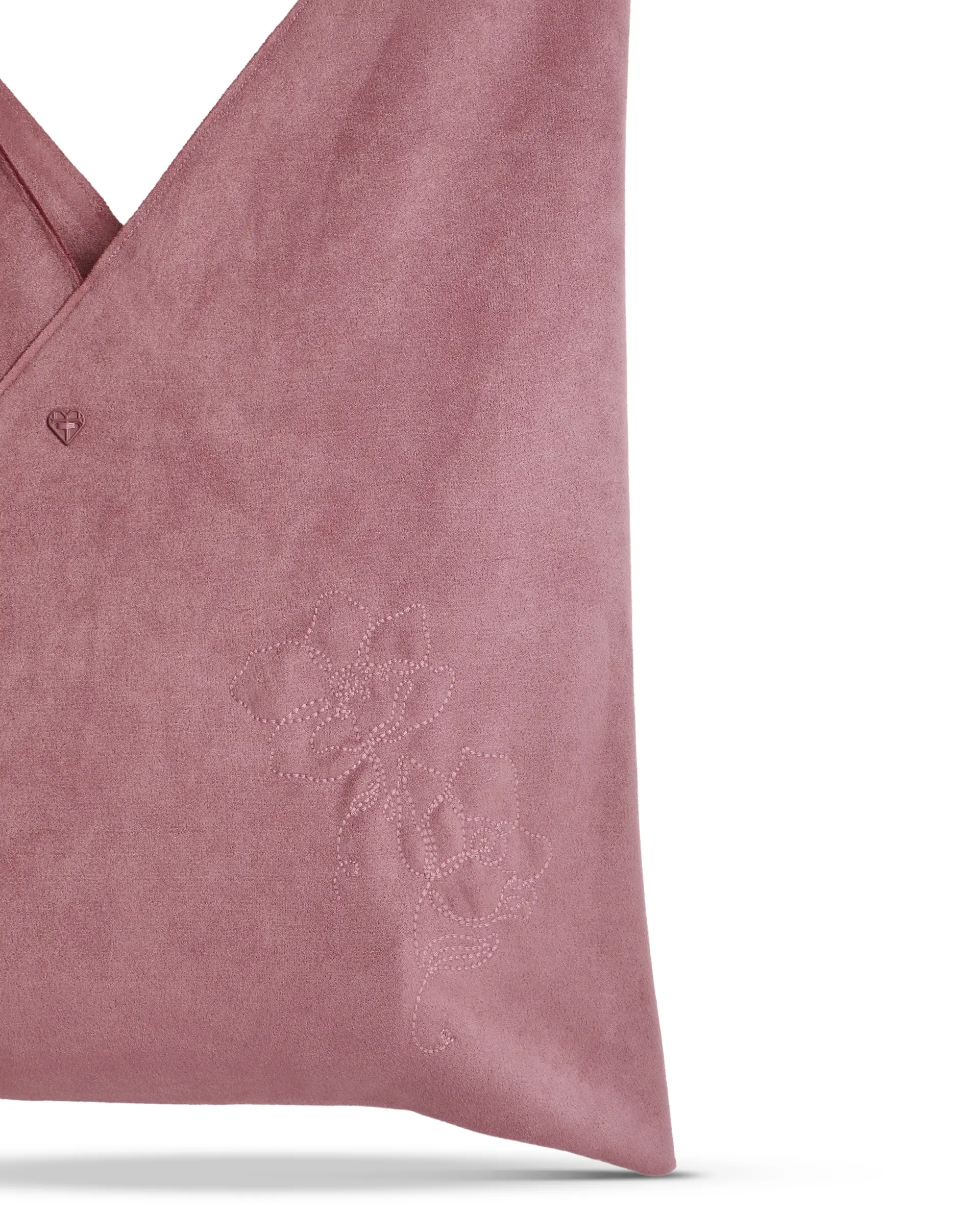 Rareism Women Bingo-1 Pink Suede Plain Bag - Image 2