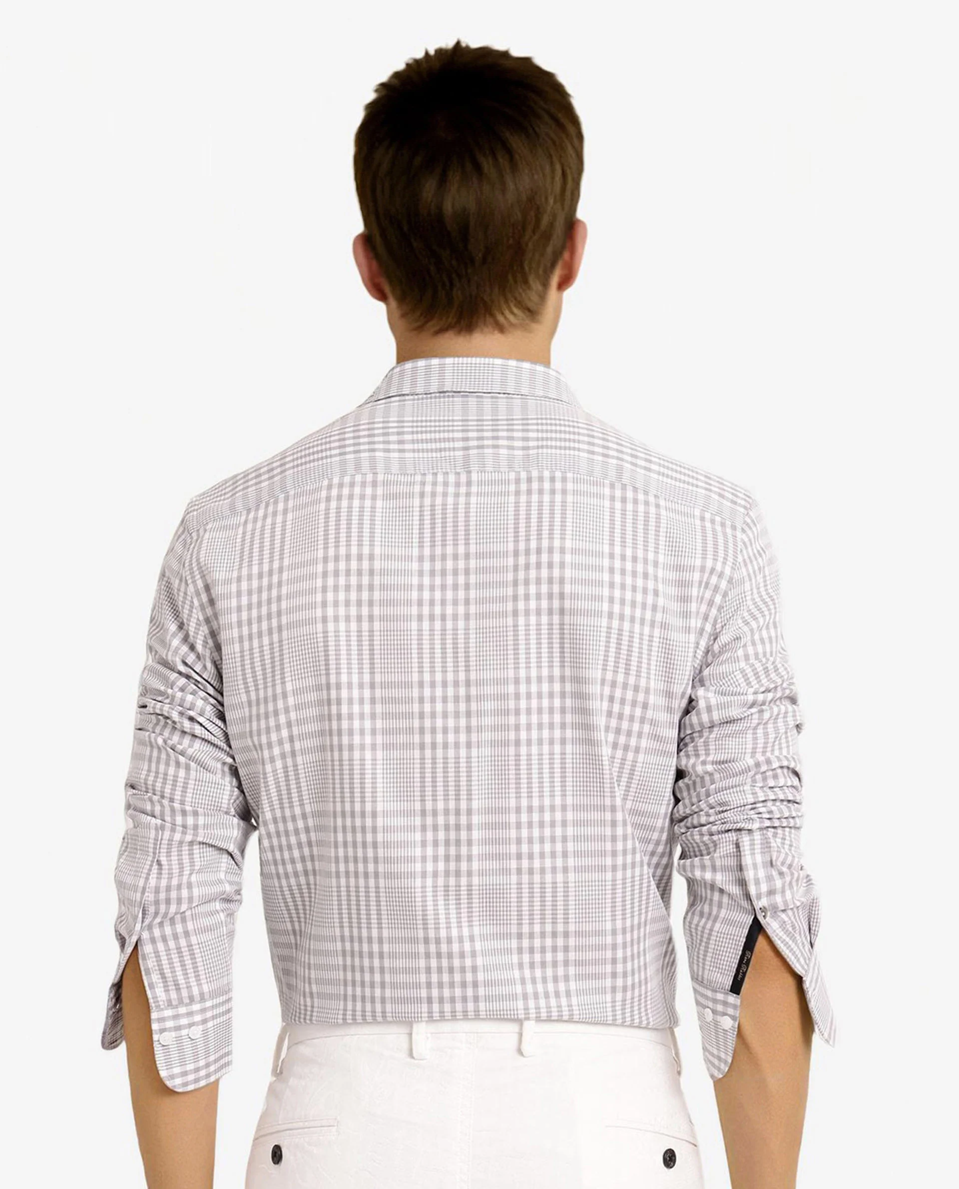 Rare Rabbit Men's Bisk Grey Cotton Checked Print Regular Fit Full Sleeve Collared Shirt - Image 5