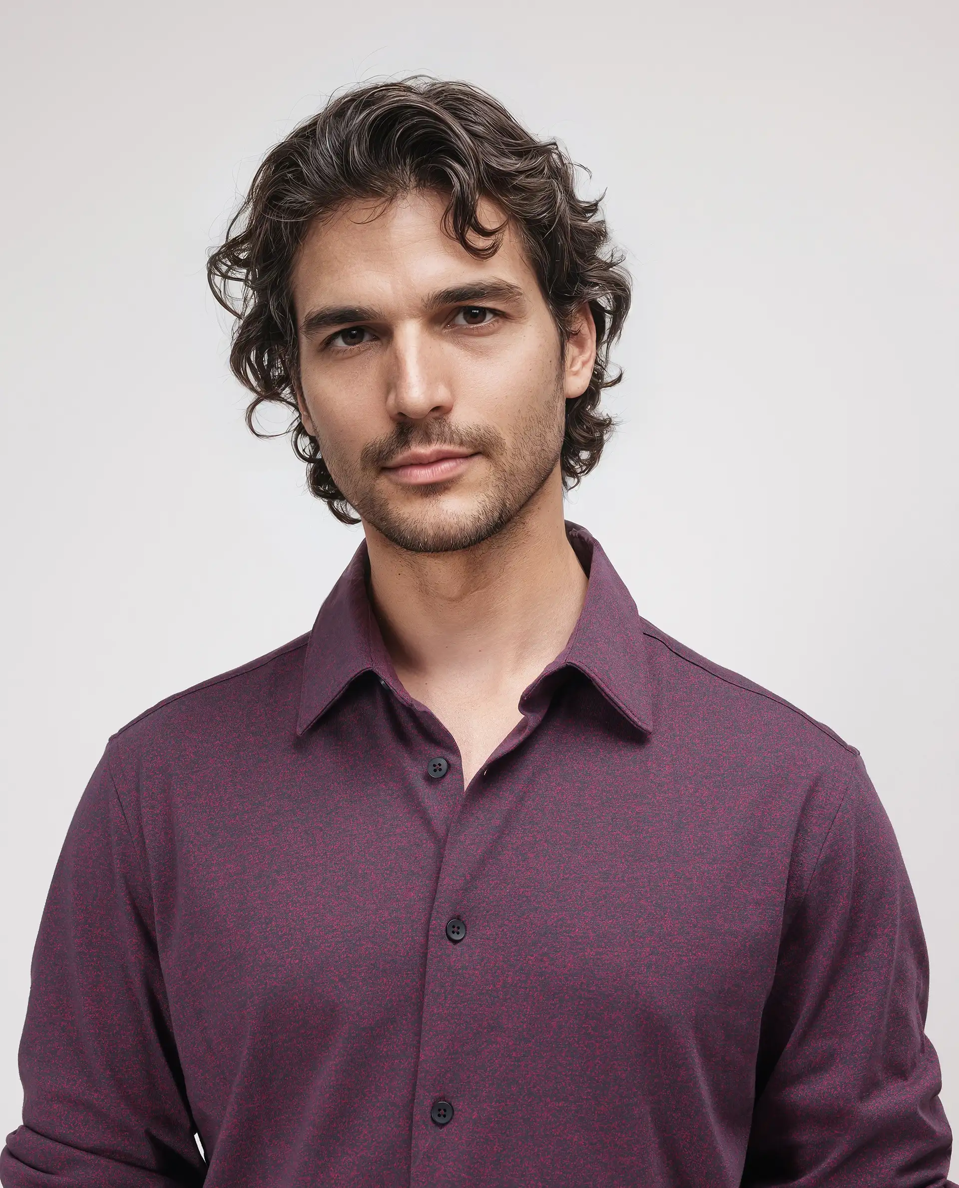 Rare Rabbit Men's Bler Maroon Cotton Blend Plain Regular Fit Full Sleeve Collared Shirt - Image 7