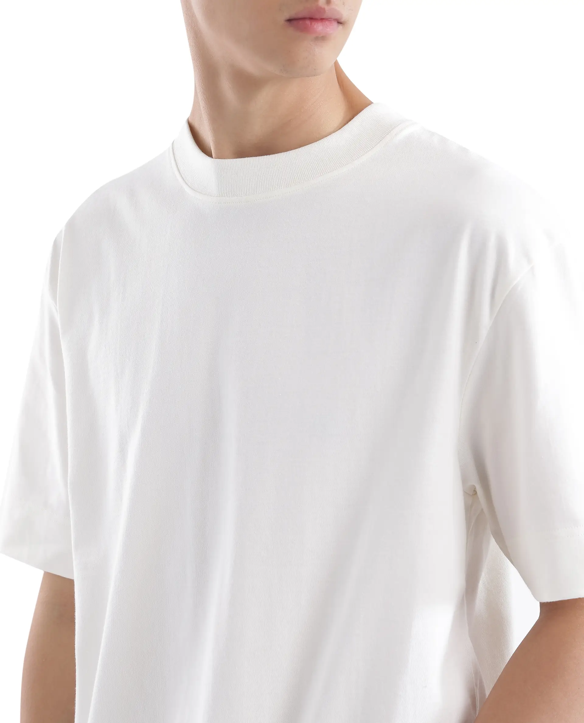 Rare Rabbit Men's Blin Off White Cotton Graphic Print Oversized Fit Half Sleeve Crew Neck T-Shirt - Image 9