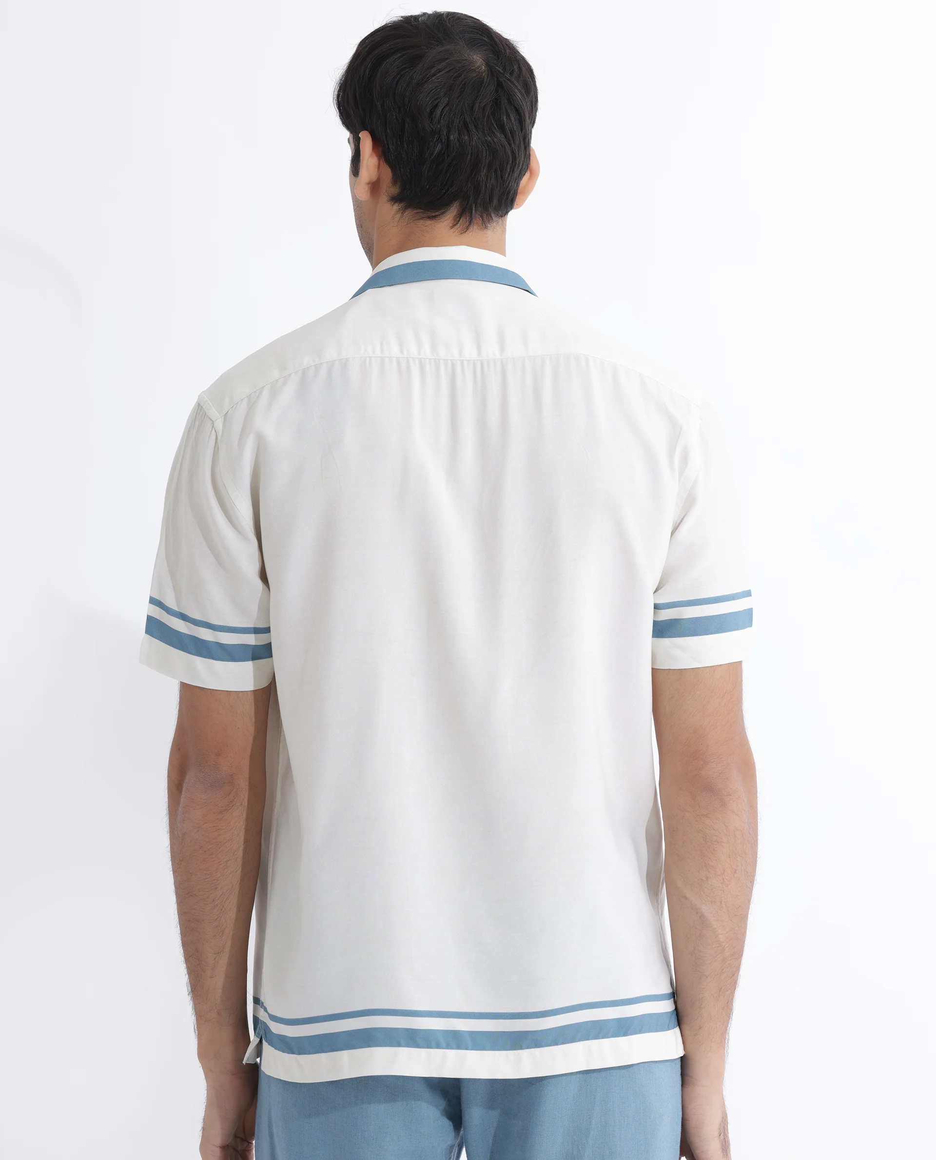 Rare Rabbit Men's Bluna Off White Viscose Floral Print Regular Fit Half Sleeve Cuban Collar Shirt - Image 7