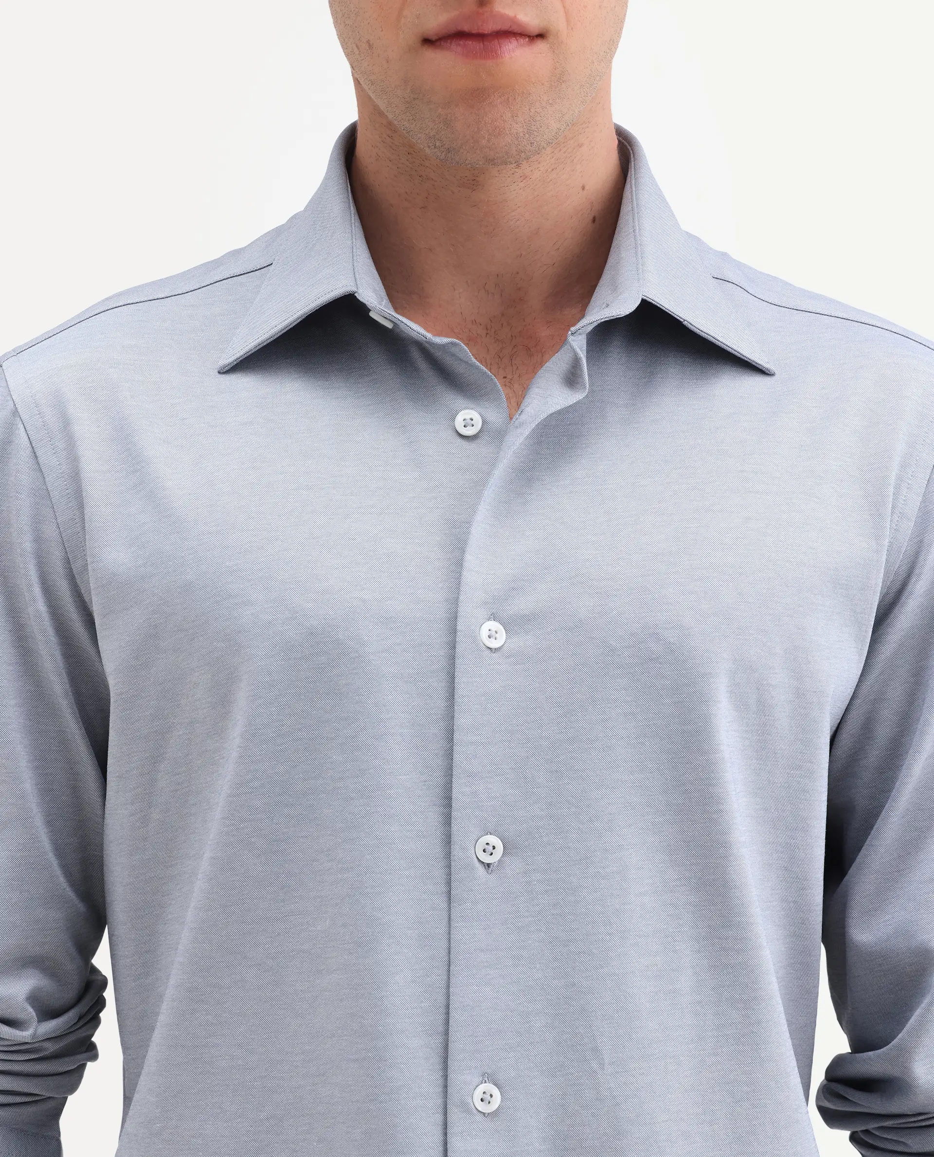 Rare Rabbit Men's Bogi Light Blue Cotton Blend Full Sleeve Spread Collar Regular Fit Plain Shirt - Image 3