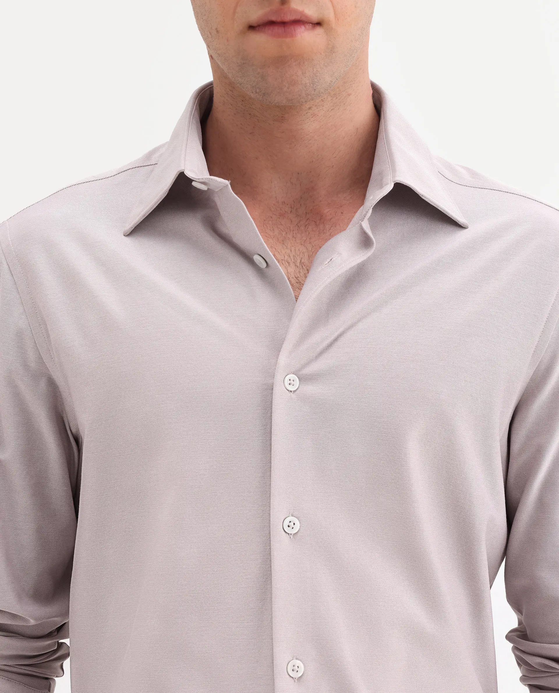 Rare Rabbit Men's Bogi Light Pink Cotton Blend Full Sleeve Spread Collar Regular Fit Plain Shirt - Image 3