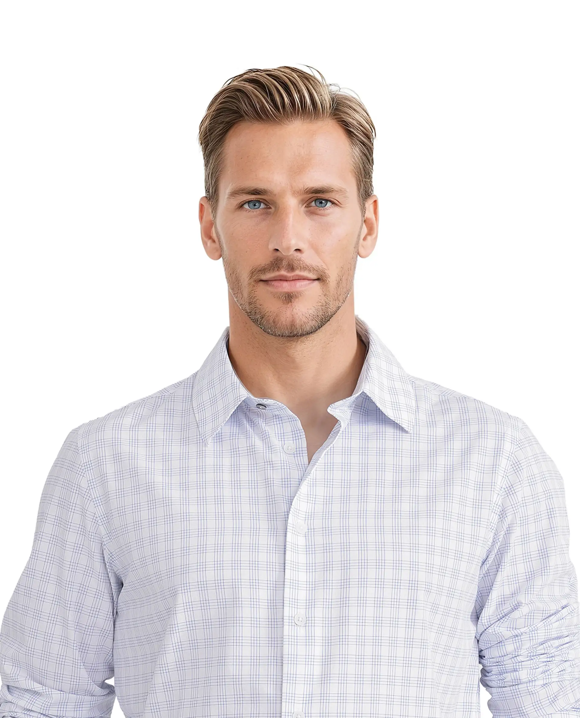 Rare Rabbit Men's Bogot Blue Cotton Checked Print Regular Fit Full Sleeve Collared Shirt - Image 7
