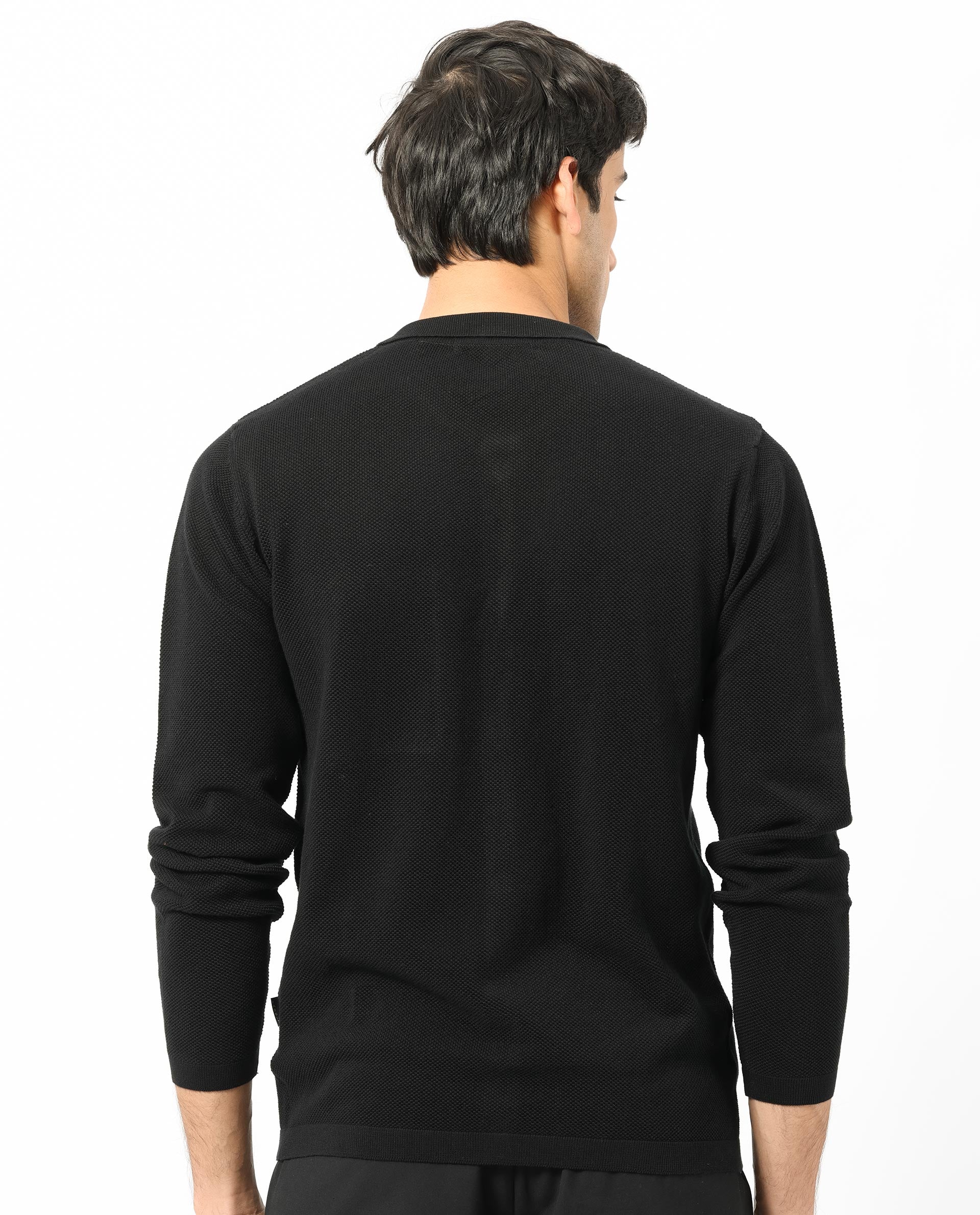 Rare Rabbit Men's Boise Ls Black Cotton Plain Regular Fit Full Sleeve Collared Shirt - Image 9