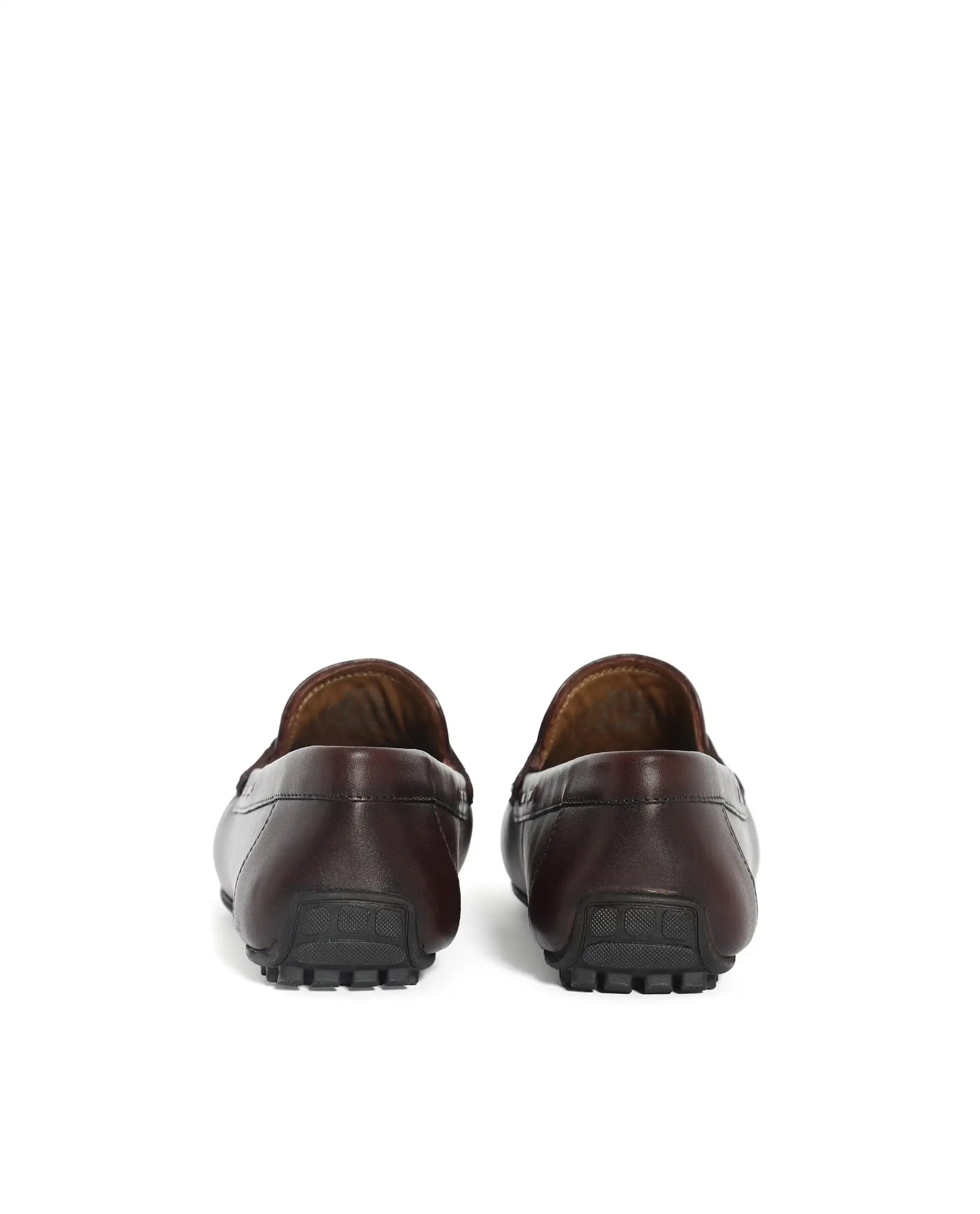 Rare Rabbit Men's Bold Burgundy Slip-On Monotone Genuine Leather Driver Moccasin - Image 6
