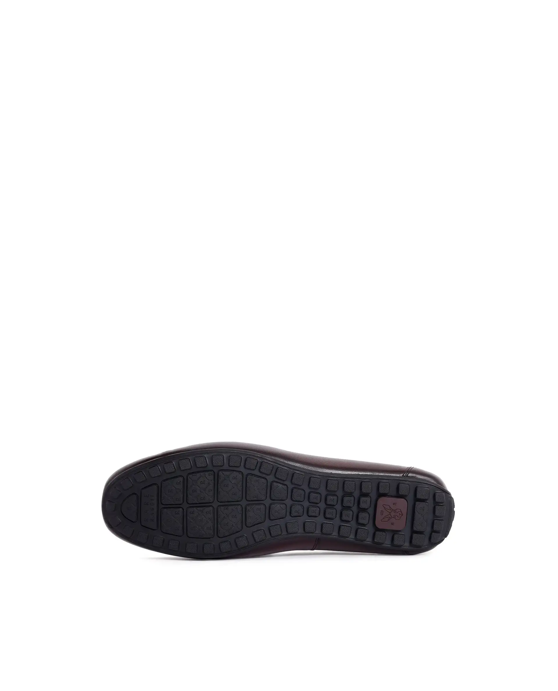 Rare Rabbit Men's Bold Burgundy Slip-On Monotone Genuine Leather Driver Moccasin - Image 7