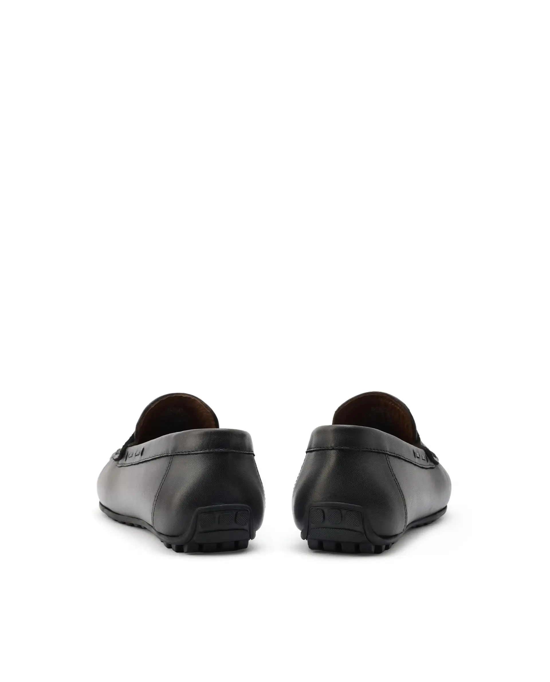 Rare Rabbit Men's Bold Dark Olive Slip-On Monotone Genuine Leather Driver Moccasin - Image 6