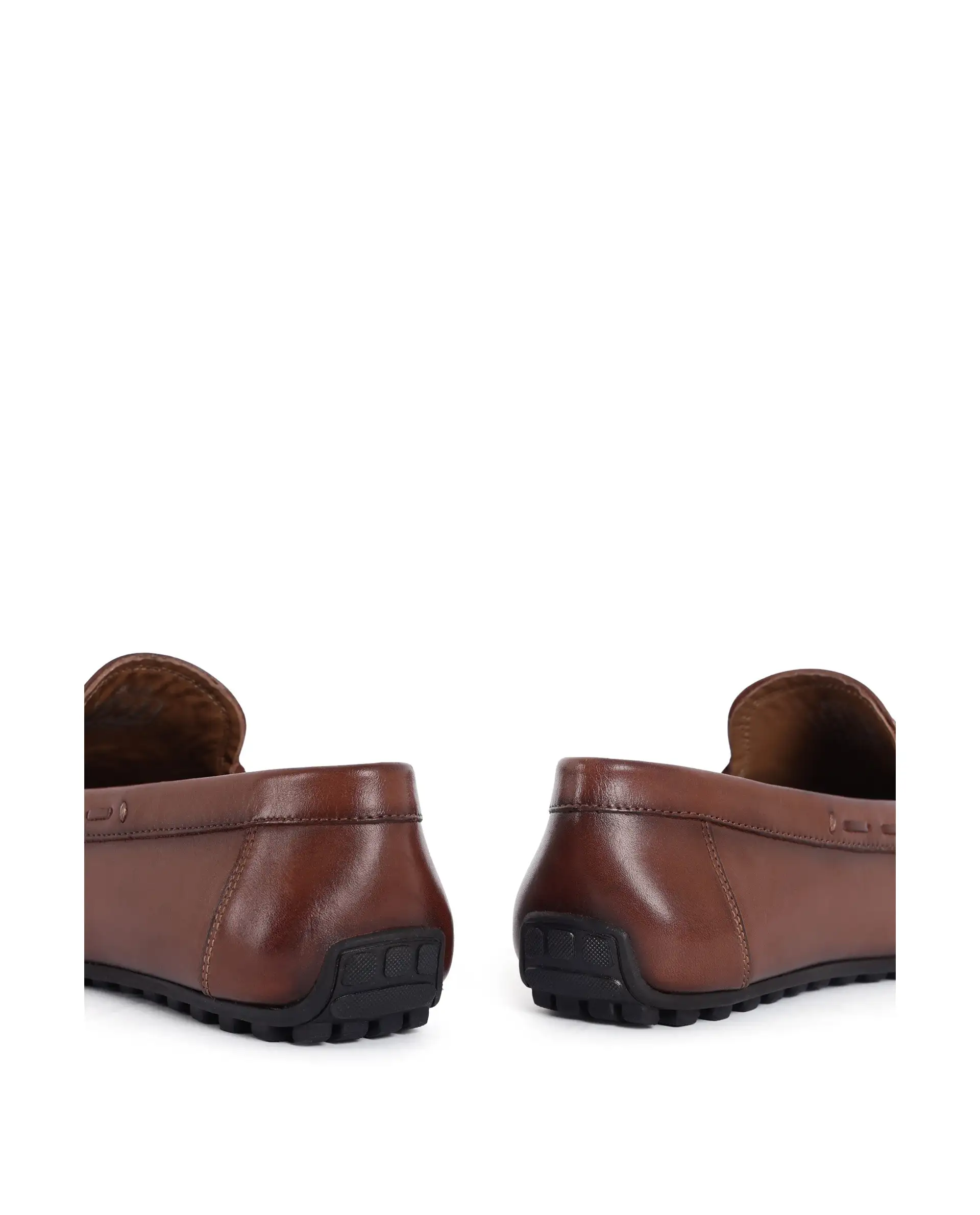 Rare Rabbit Men's Bold Tan Slip-On Monotone Genuine Leather Driver Moccasin - Image 6