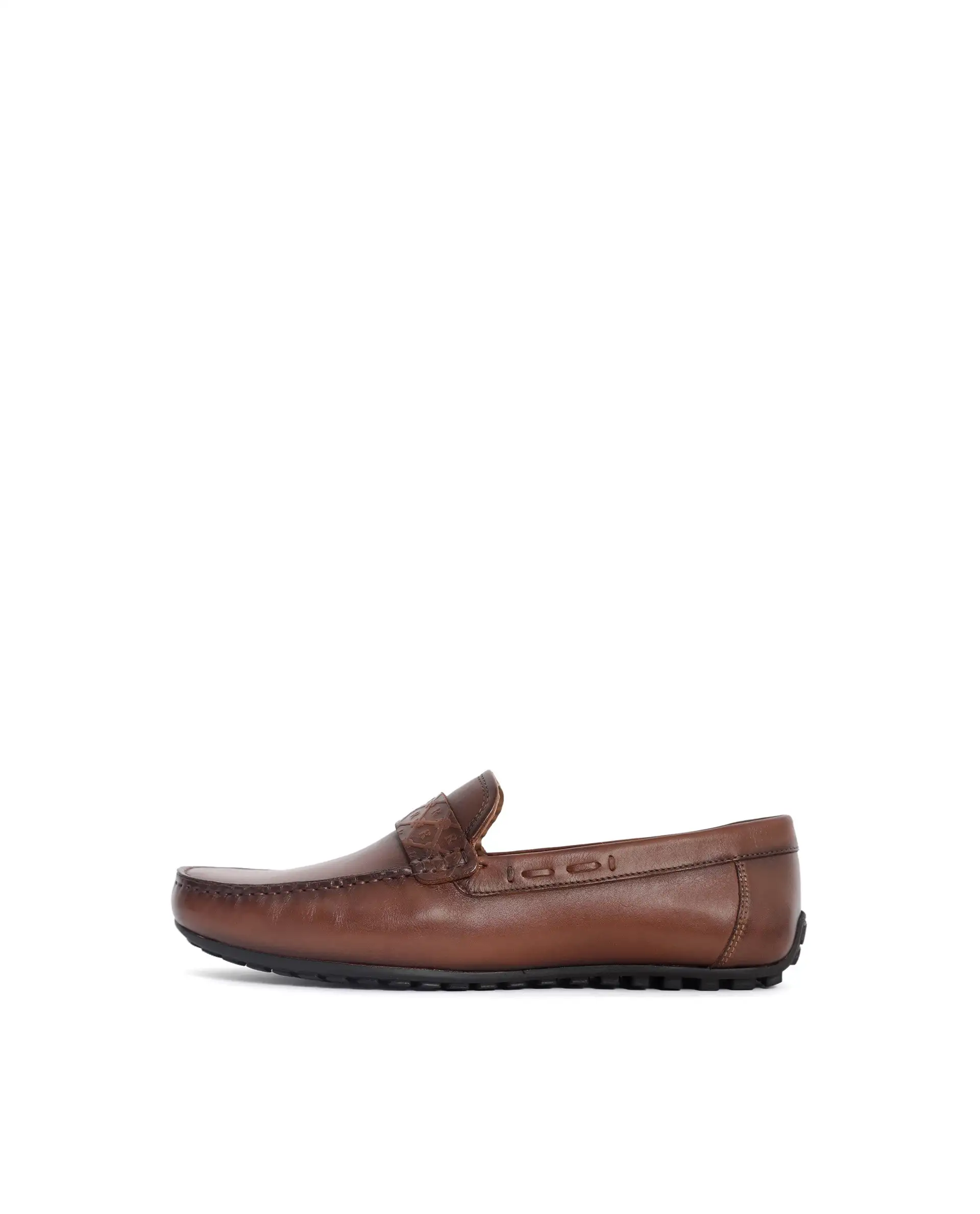 Rare Rabbit Men's Bold Tan Slip-On Monotone Genuine Leather Driver Moccasin - Image 8
