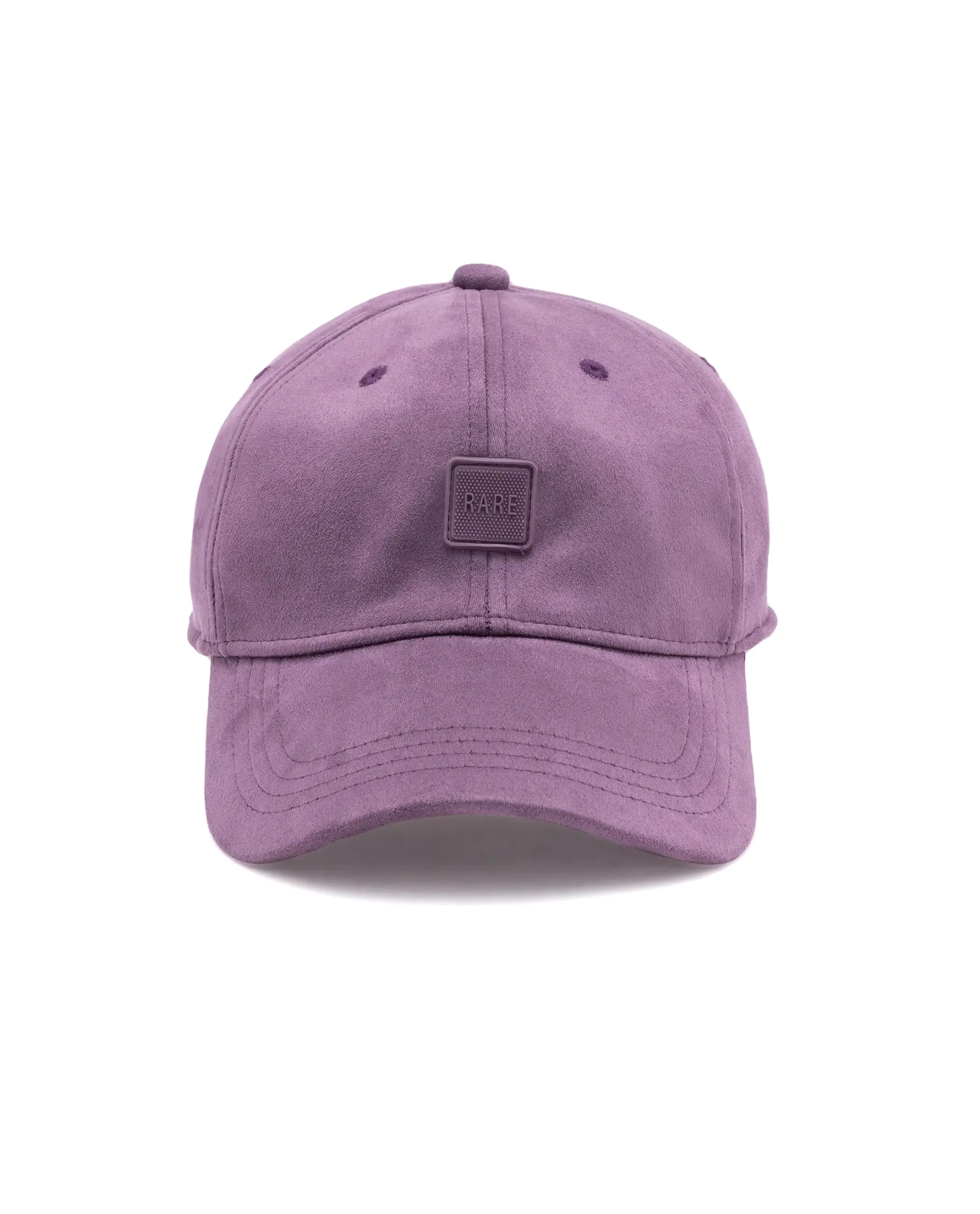 Rare Rabbit Men Bolem Purple Monotone Color Silicone Badge Branding Cap
