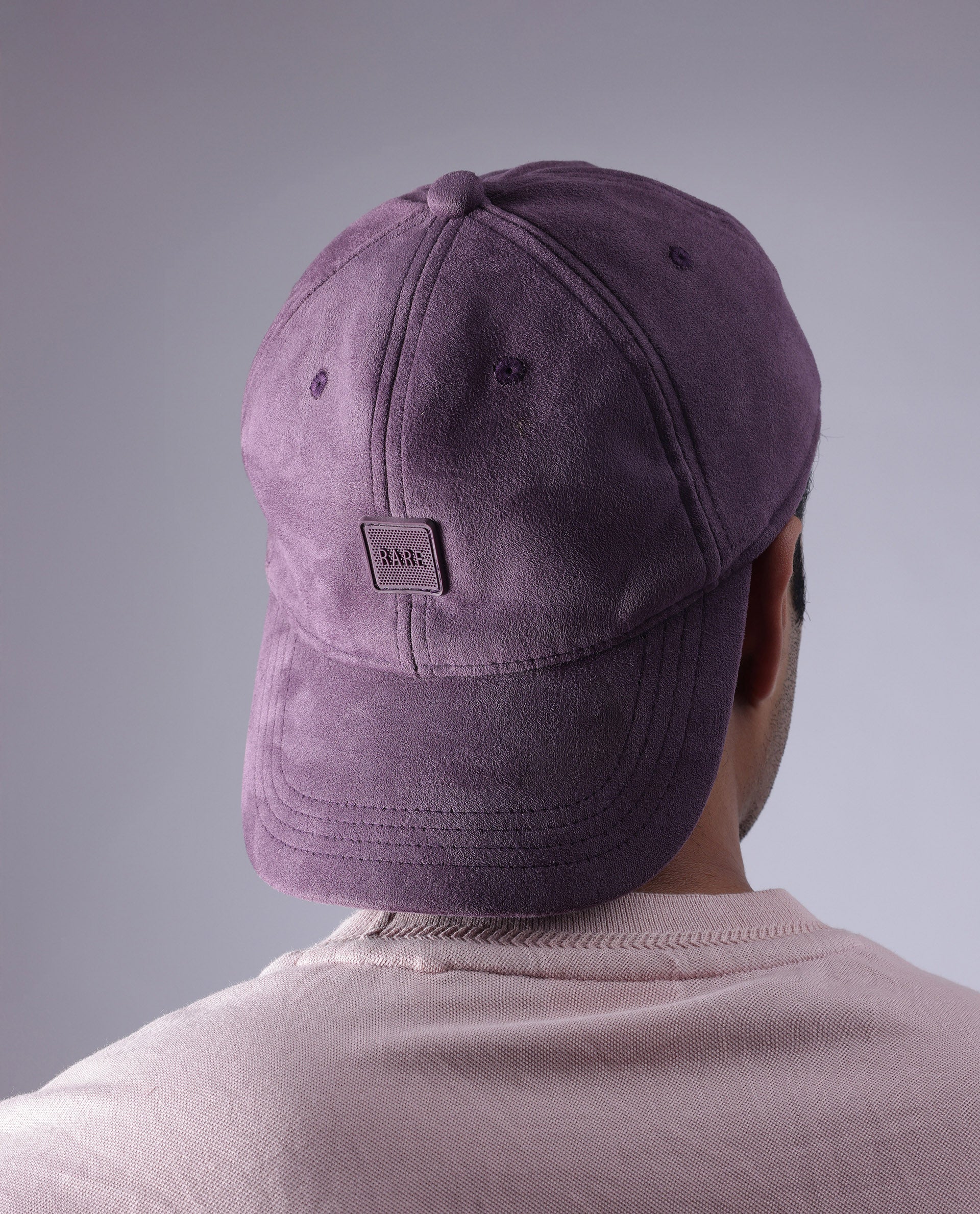 Rare Rabbit Men Bolem Purple Monotone Color Silicone Badge Branding Cap - Image 2