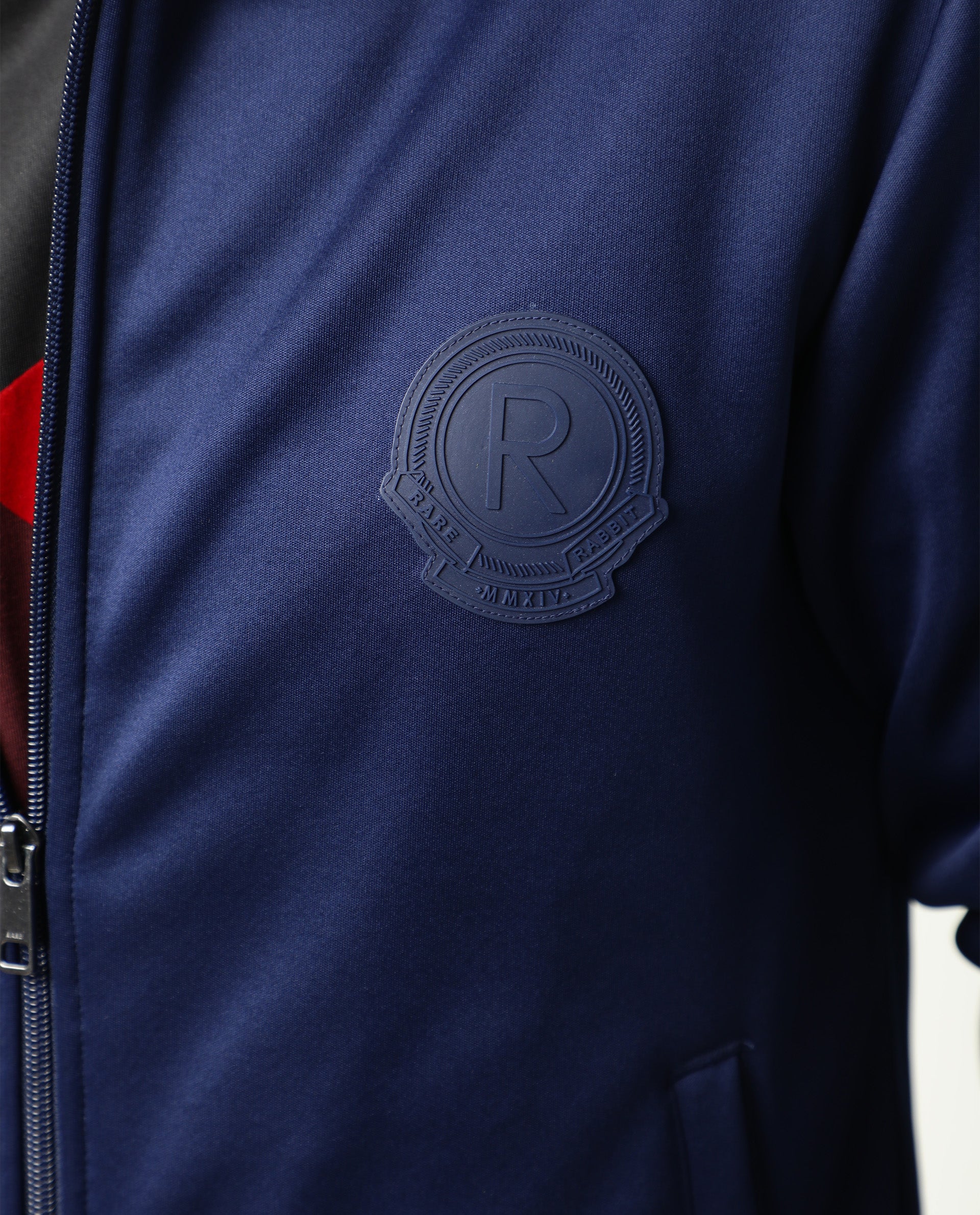 Rare Rabbit Men's Bond Dark Blue Polyester Plain Regular Fit Full Sleeve High Neck Jacket - Image 8
