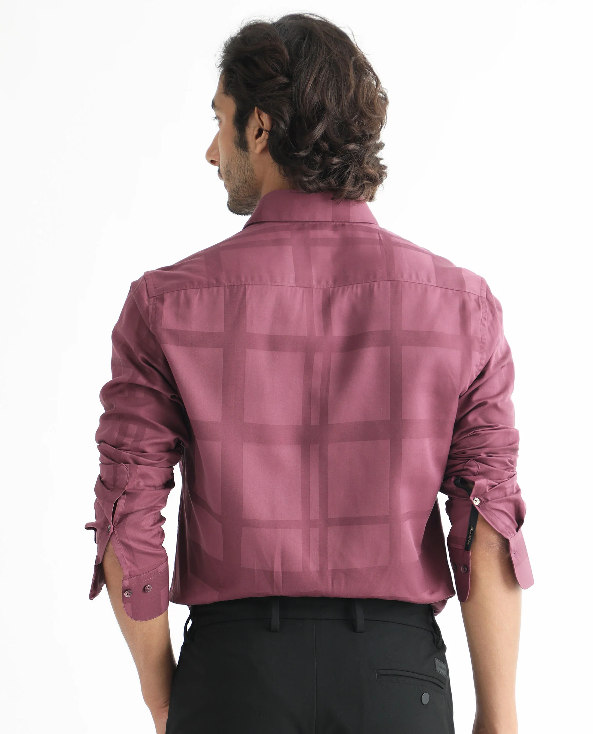 Rare Rabbit Men's Boxlines Maroon Cotton Checked Print Regular Fit Full Sleeve Collared Shirt - Image 9