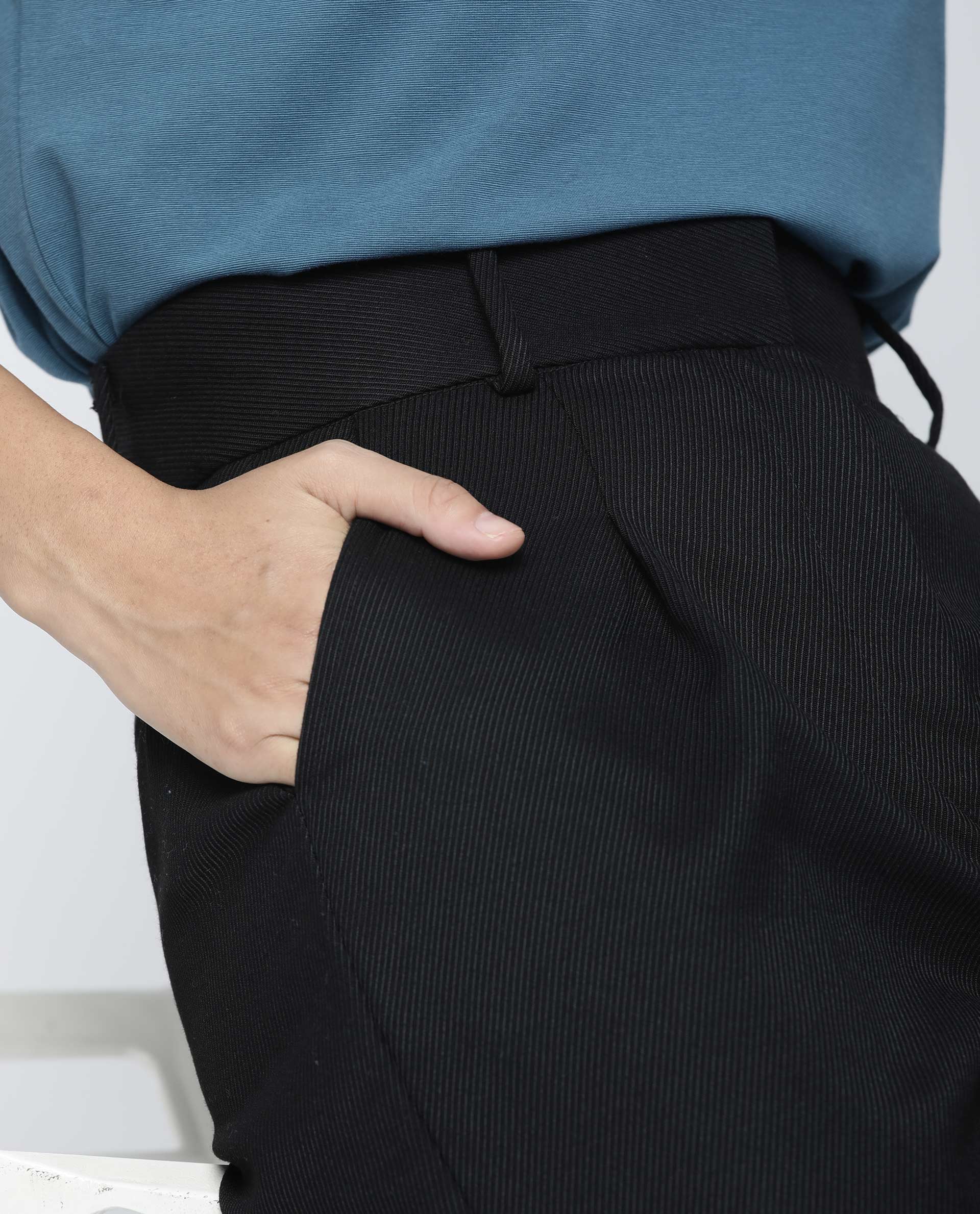 Rareism Women Bozz Black Trousers Checks - Image 2