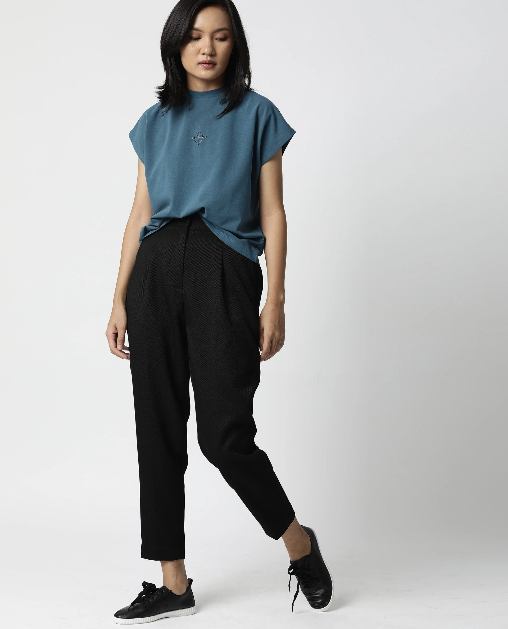 Rareism Women Bozz Black Trousers Checks - Image 7