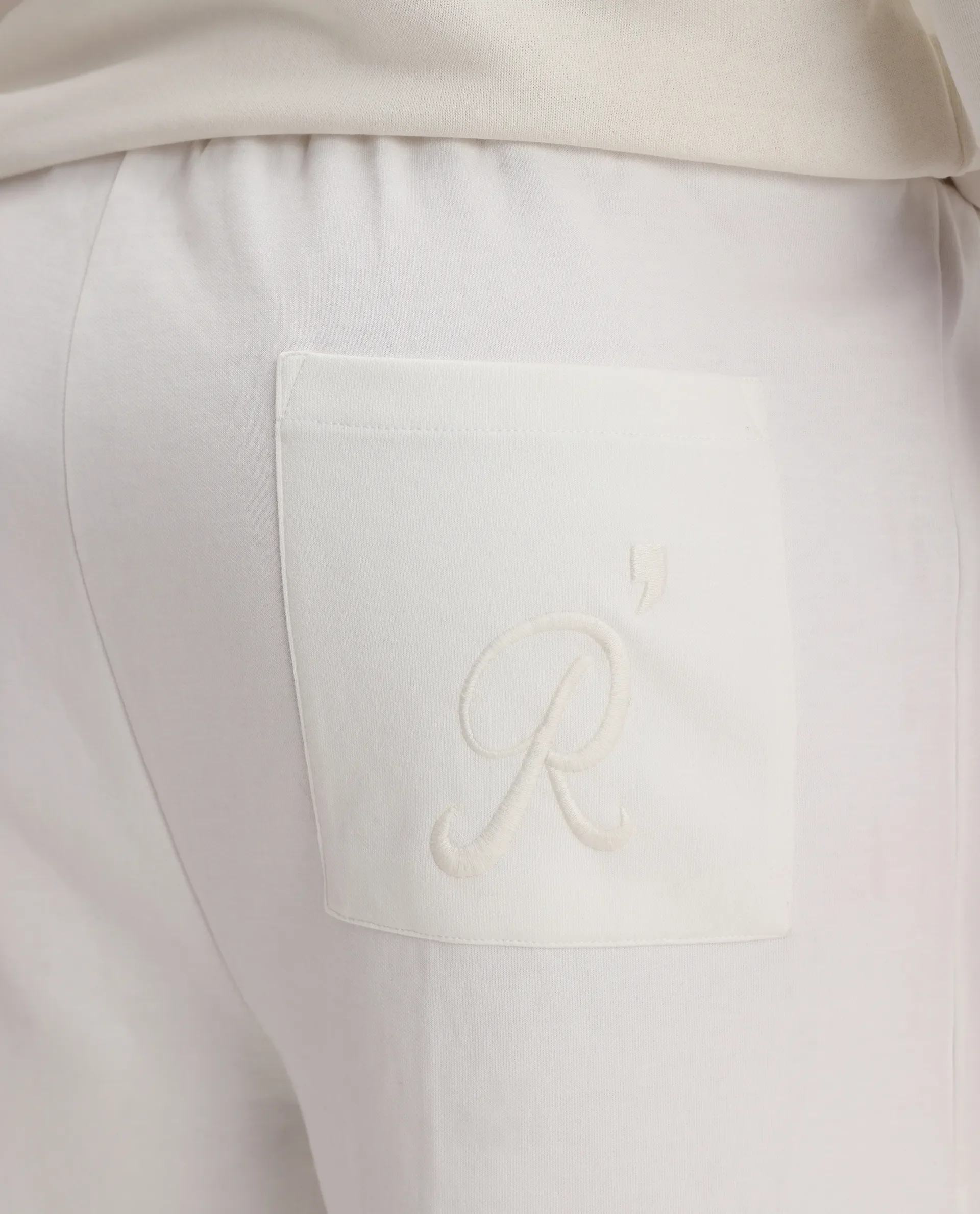 Rare Rabbit Men's Breckin Off White Cotton Blend Embroidered Relaxed Fit Track Pant - Image 7