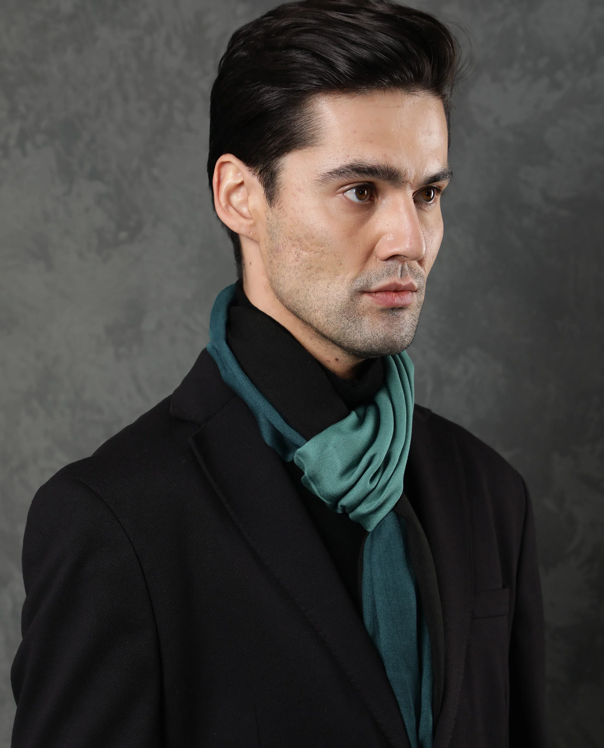 Rare Rabbit Men's Breom Green Ombre Scarf - Image 4