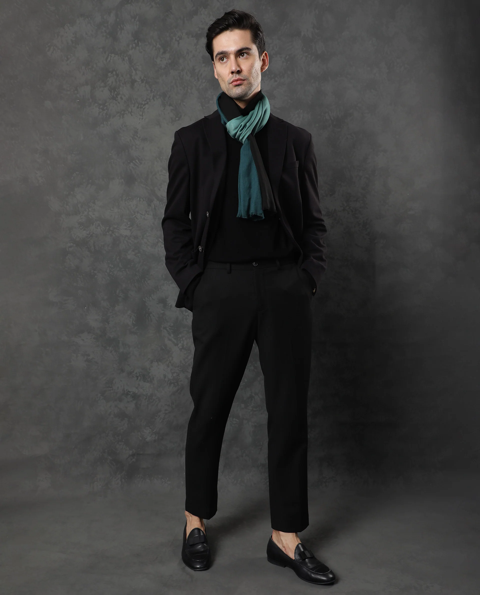 Rare Rabbit Men's Breom Green Ombre Scarf - Image 6