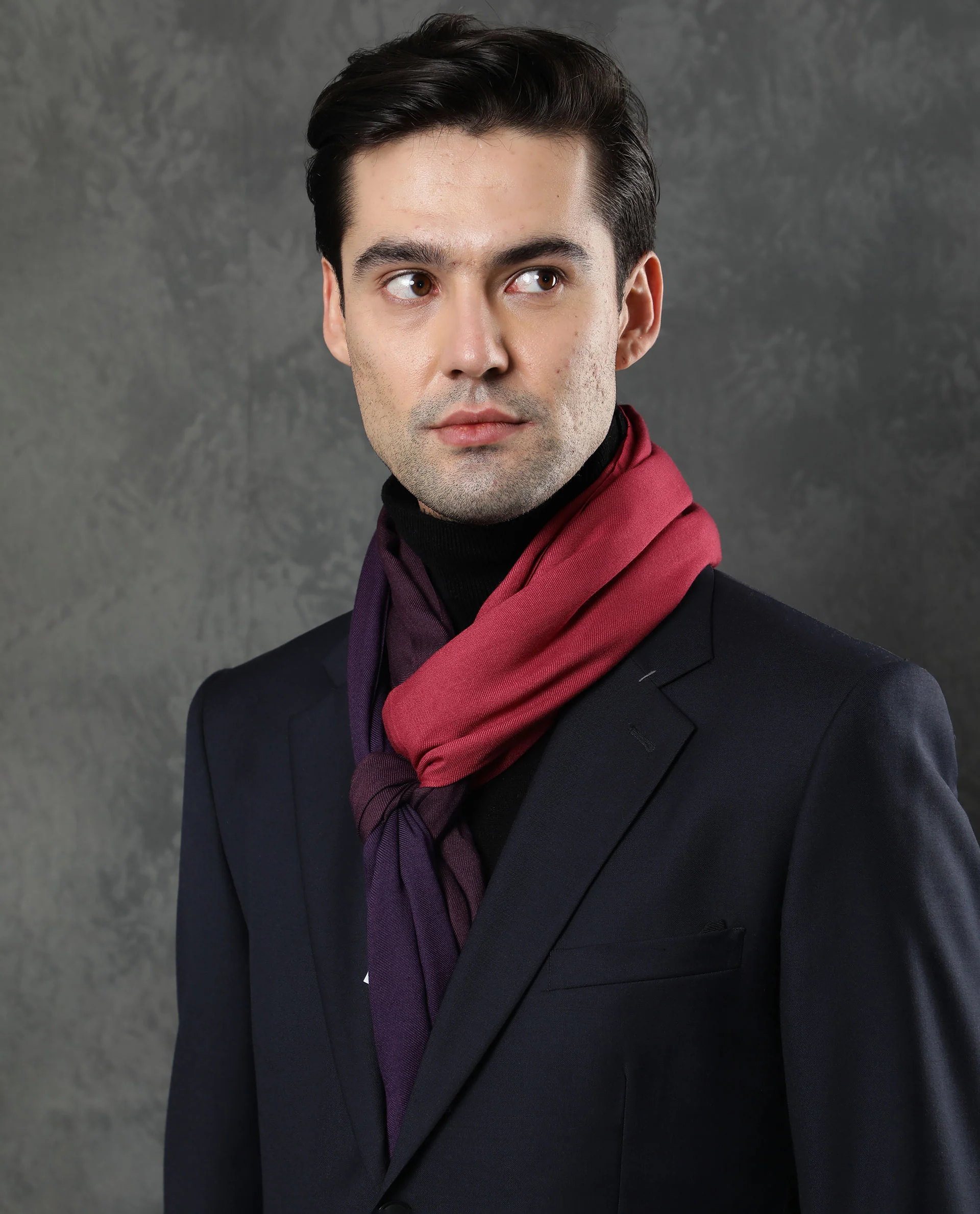 Rare Rabbit Men's Breom Purple Ombre Scarf