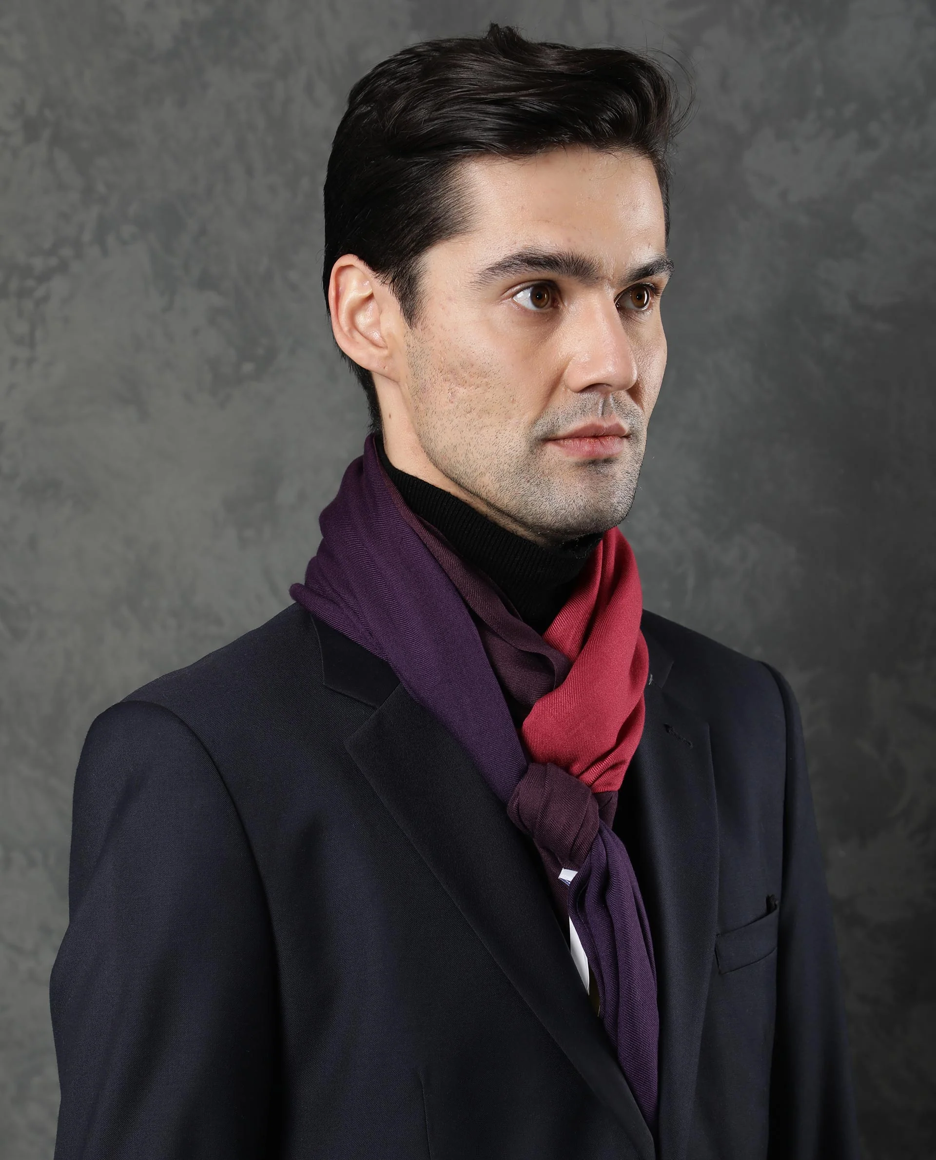 Rare Rabbit Men's Breom Purple Ombre Scarf - Image 2