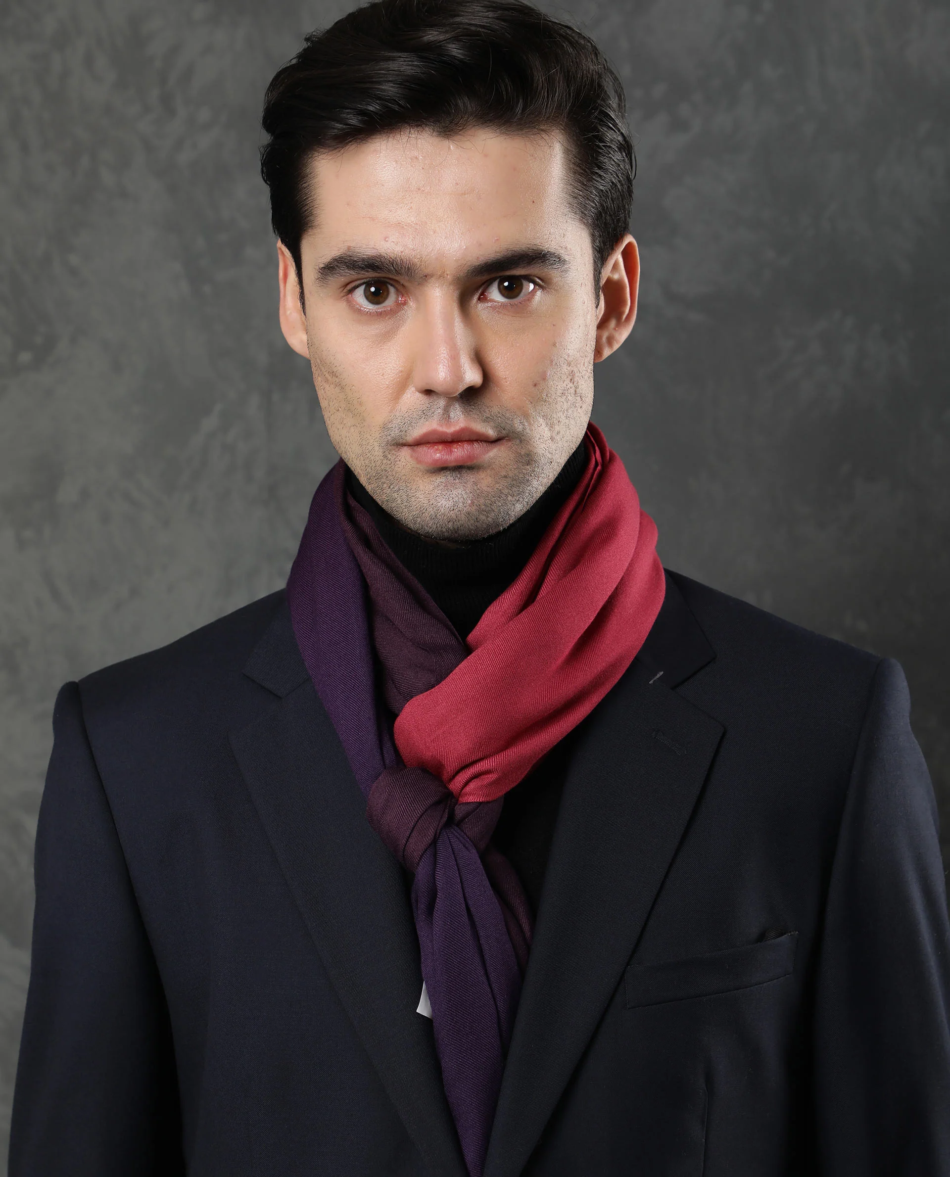 Rare Rabbit Men's Breom Purple Ombre Scarf - Image 3