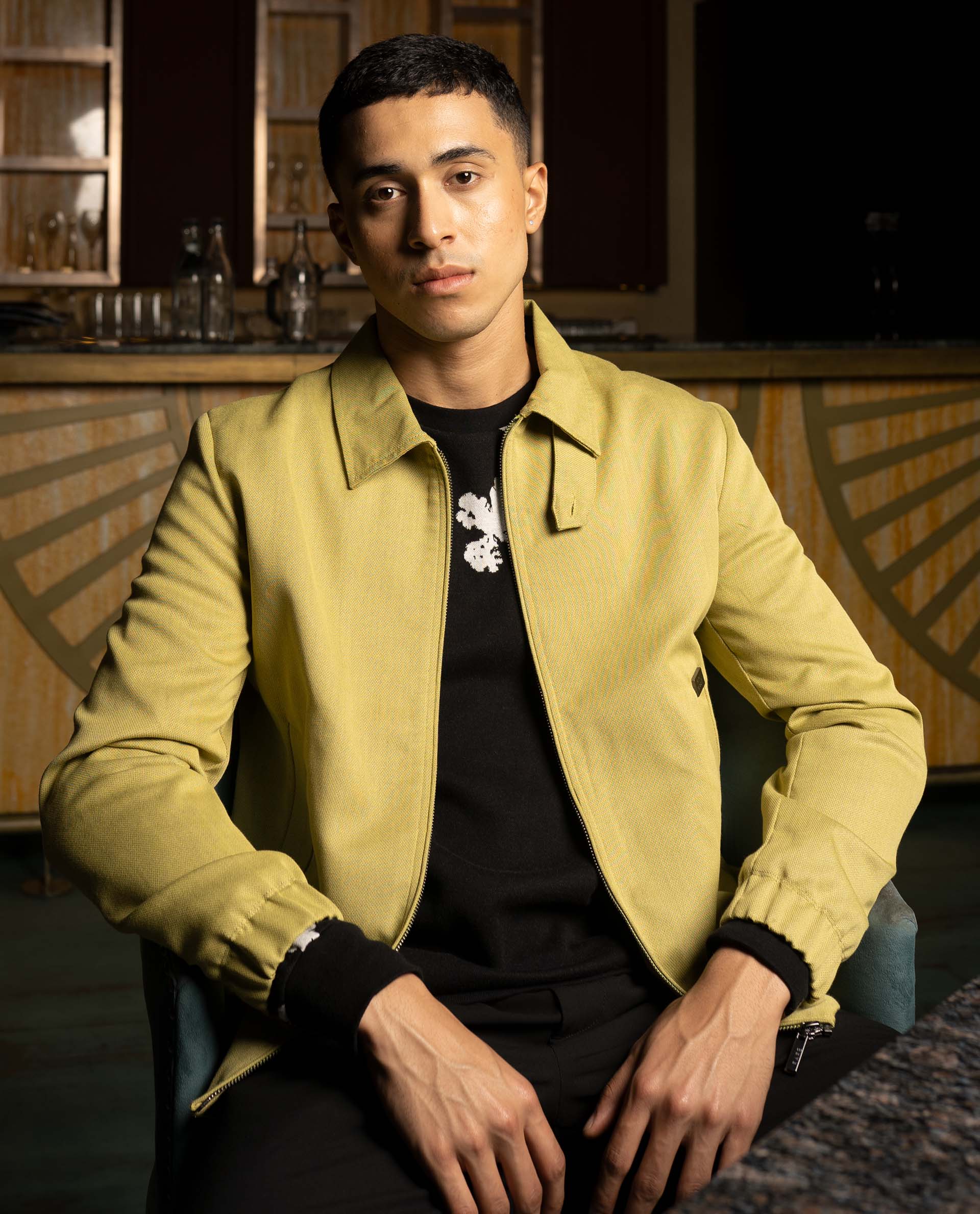 Rare Rabbit Men's Bric Yellow Polyester Plain Regular Fit Full Sleeve Spread Collar Jacket - Image 7