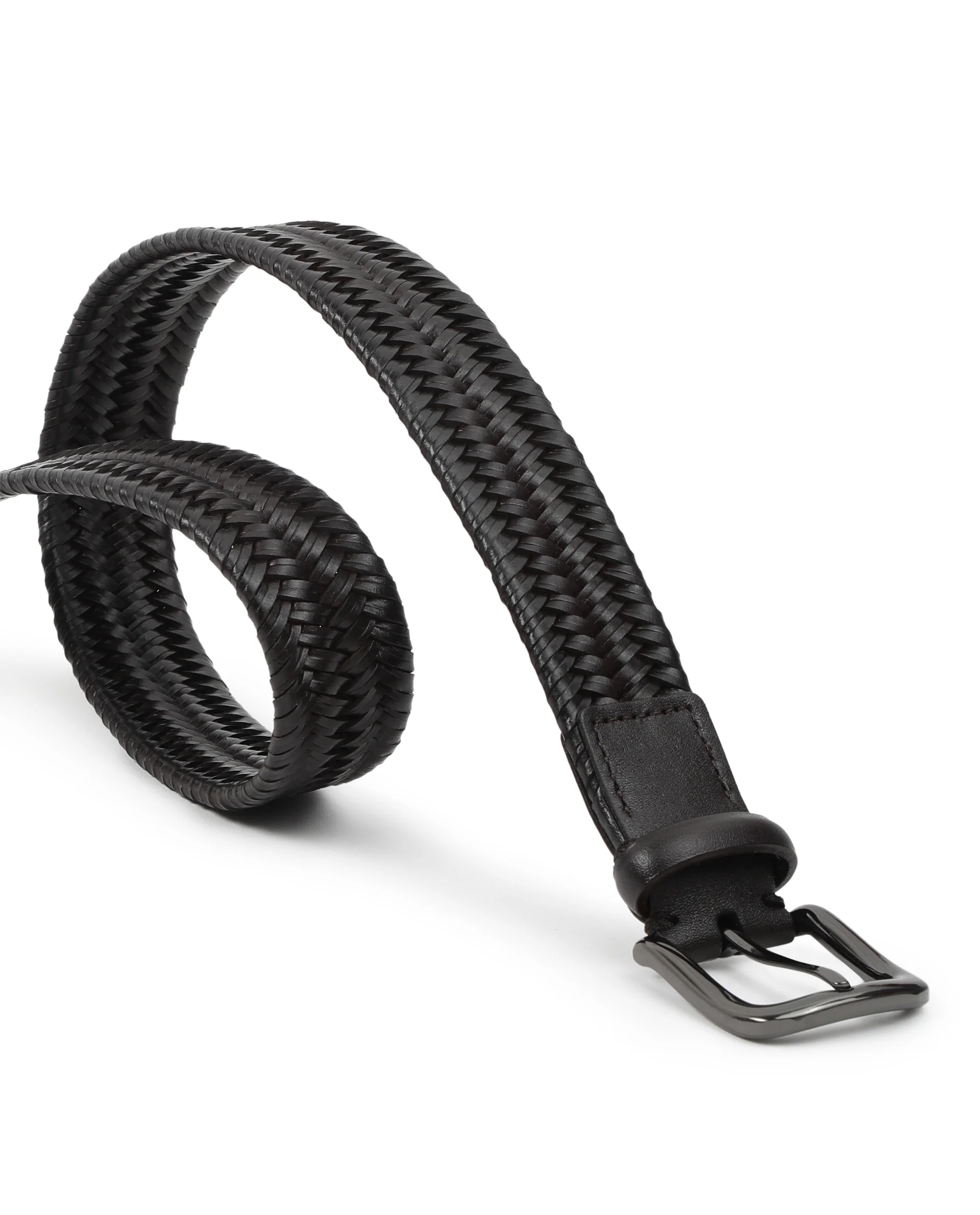 Rare Rabbit Men's Brickle Brown Belt Leather - Image 4