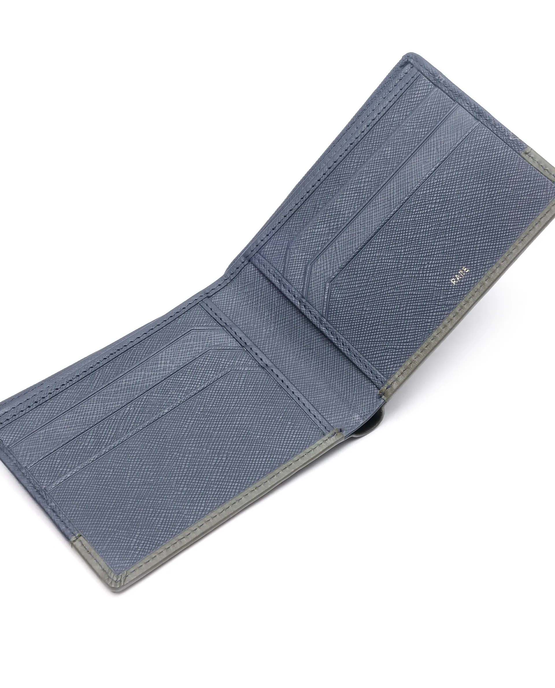 Rare Rabbit Men Brio Navy/Olive Leather Wallet - Image 2