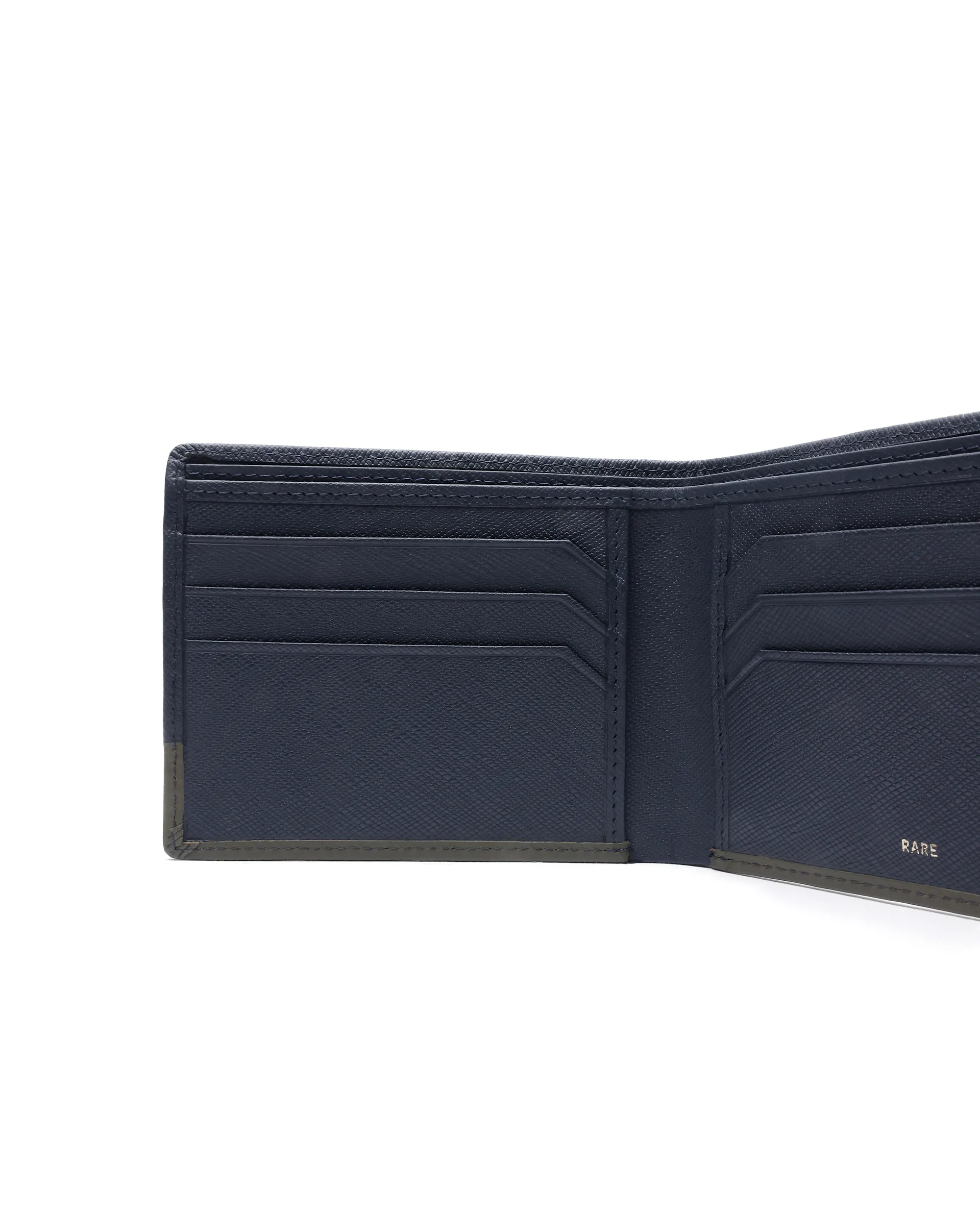 Rare Rabbit Men Brio Navy/Olive Leather Wallet - Image 4