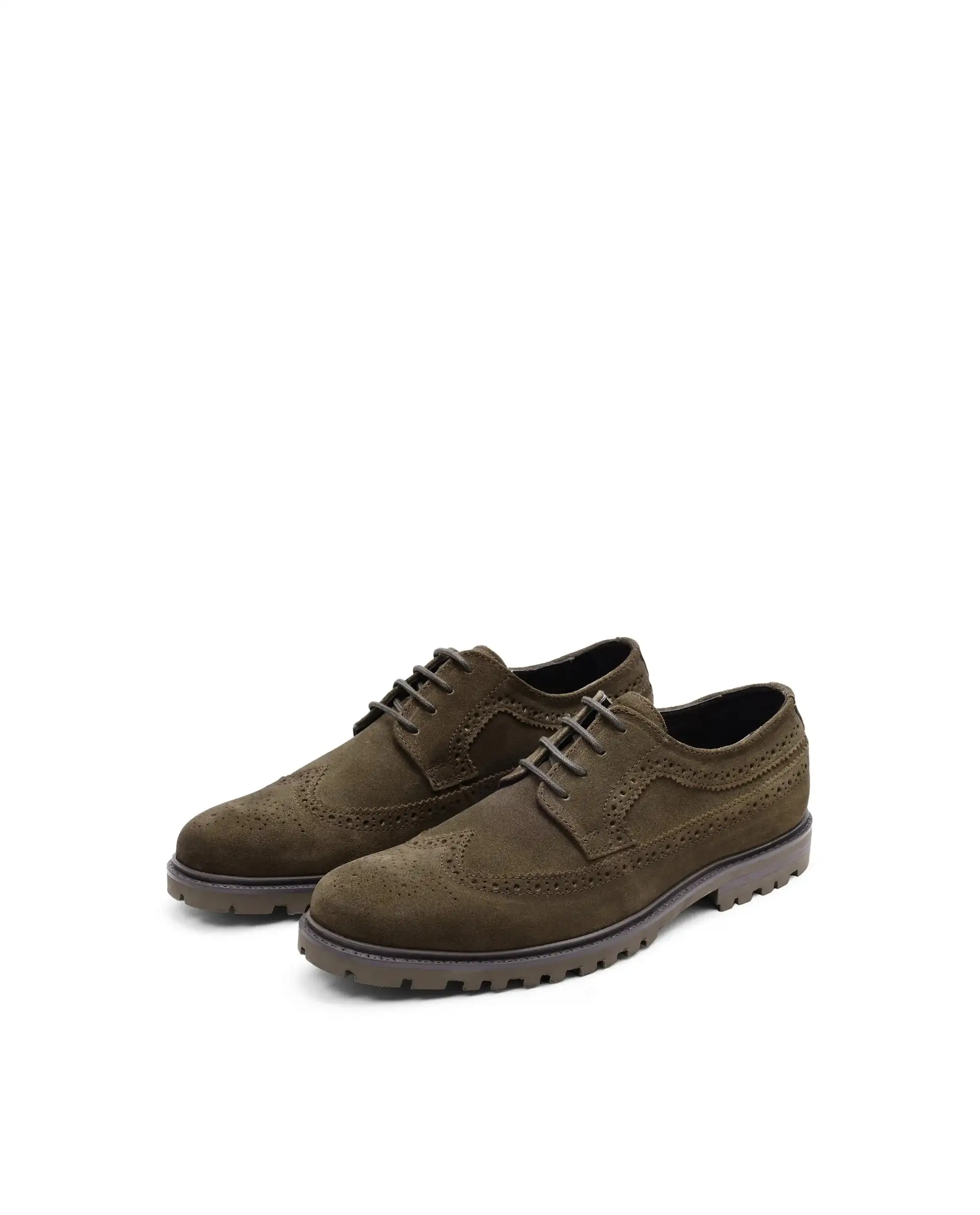 Rare Rabbit Men Brix Khaki Suede Lace-Up Closure Shoes - Image 2