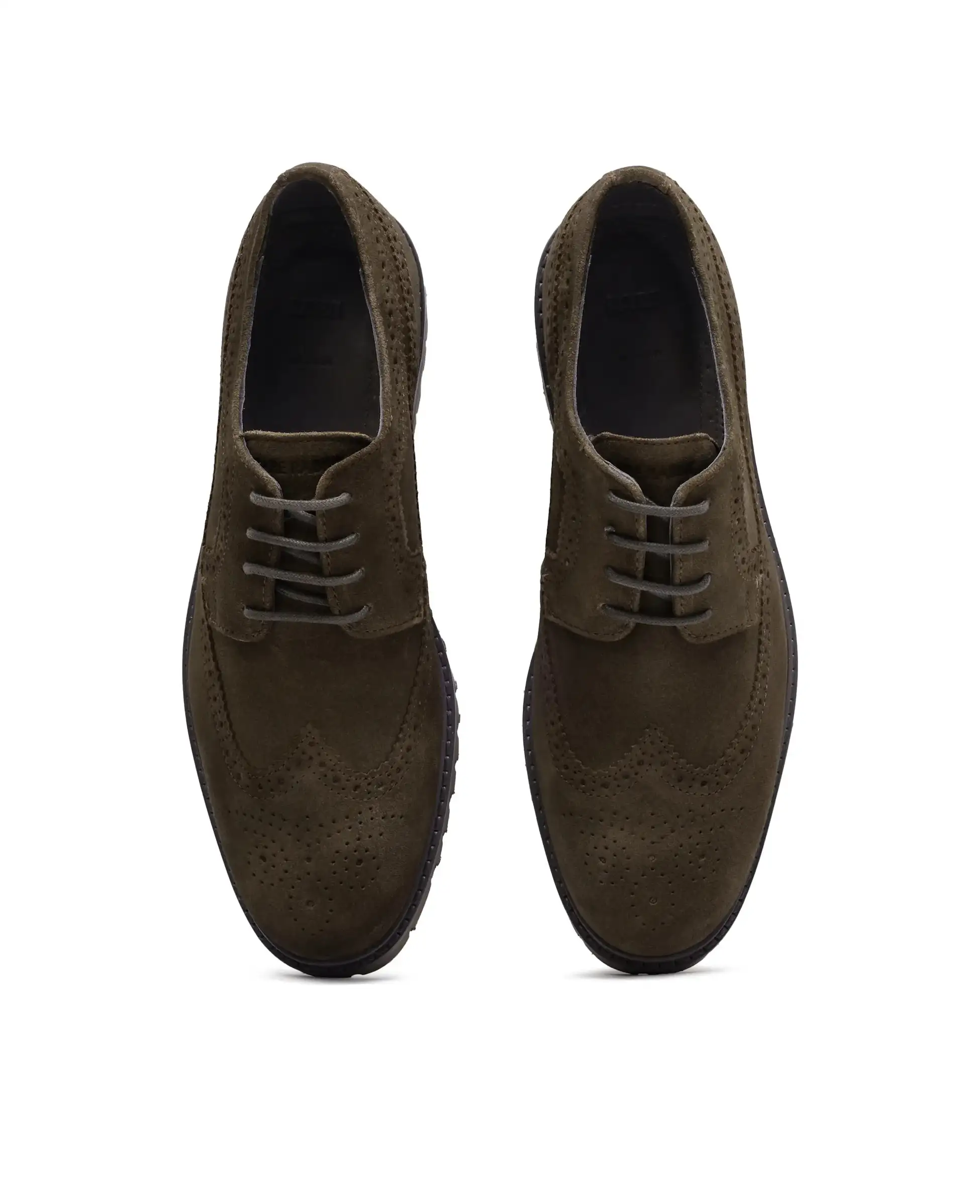 Rare Rabbit Men Brix Khaki Suede Lace-Up Closure Shoes - Image 8