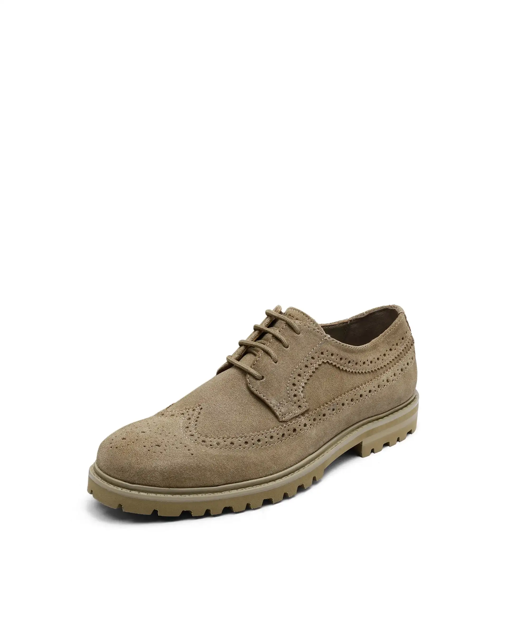 Rare Rabbit Men Brix Camel Suede Lace-Up Closure Shoes