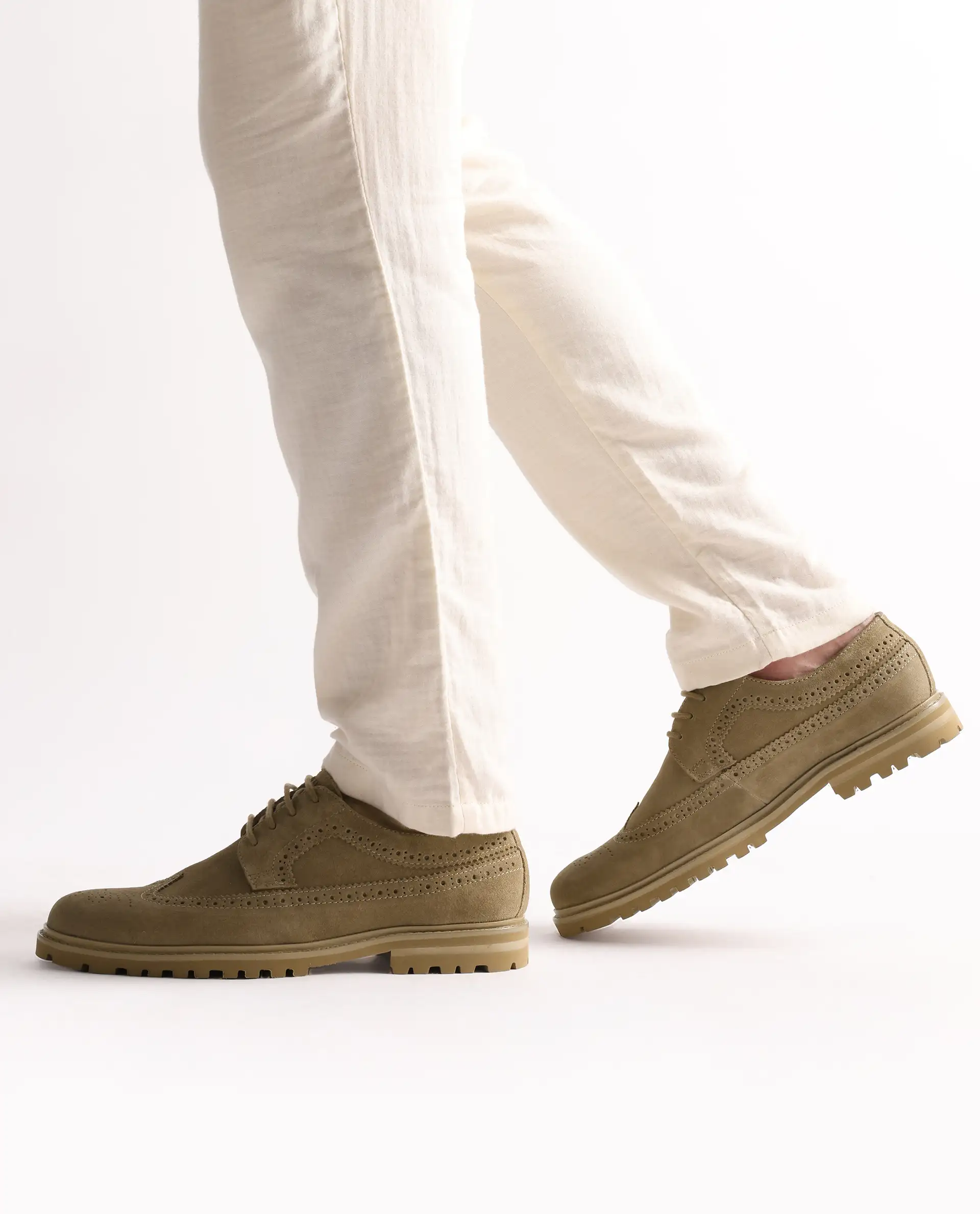 Rare Rabbit Men Brix Camel Suede Lace-Up Closure Shoes - Image 4