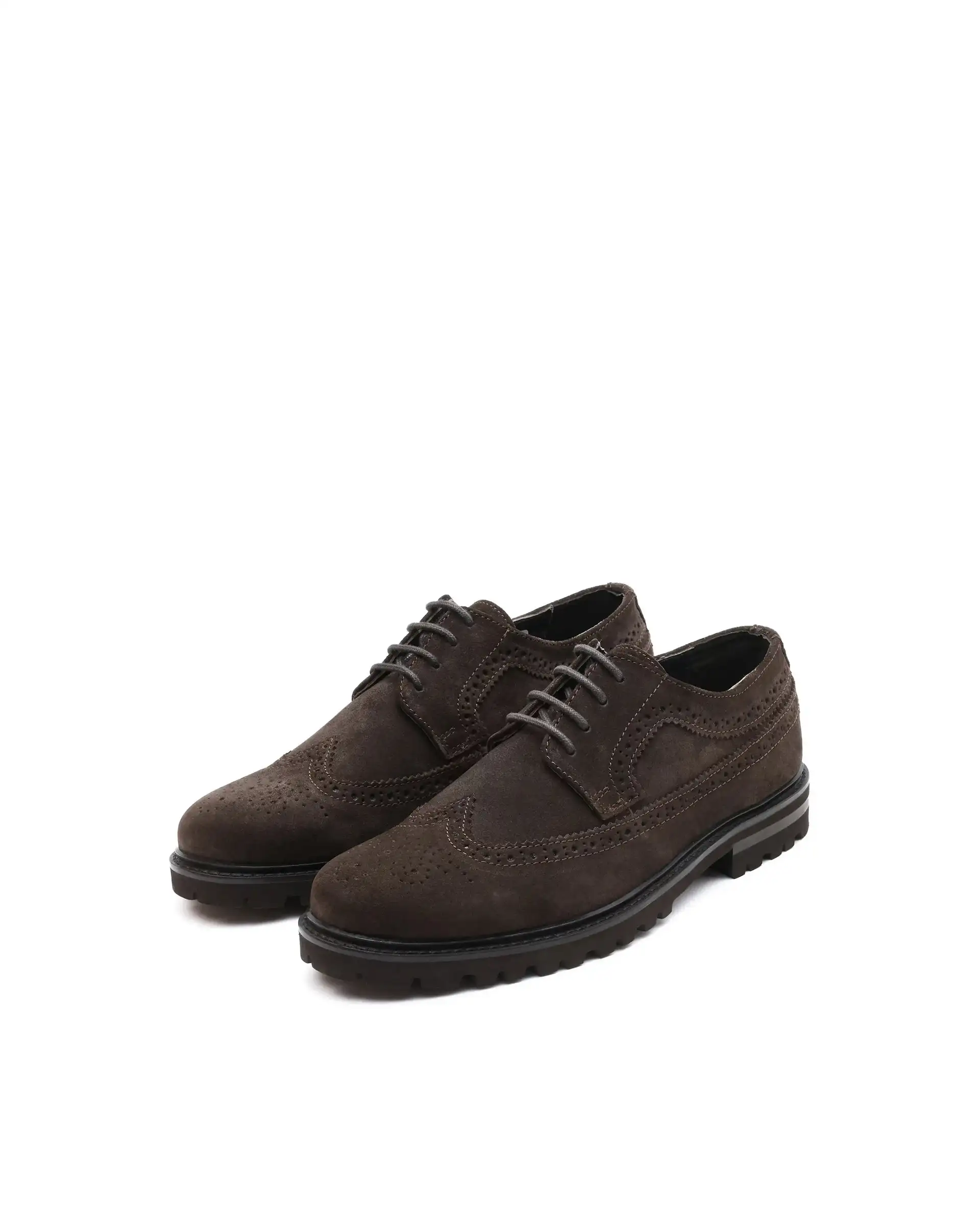 Rare Rabbit Men Brix Coffee Suede Lace-Up Closure Shoes - Image 2