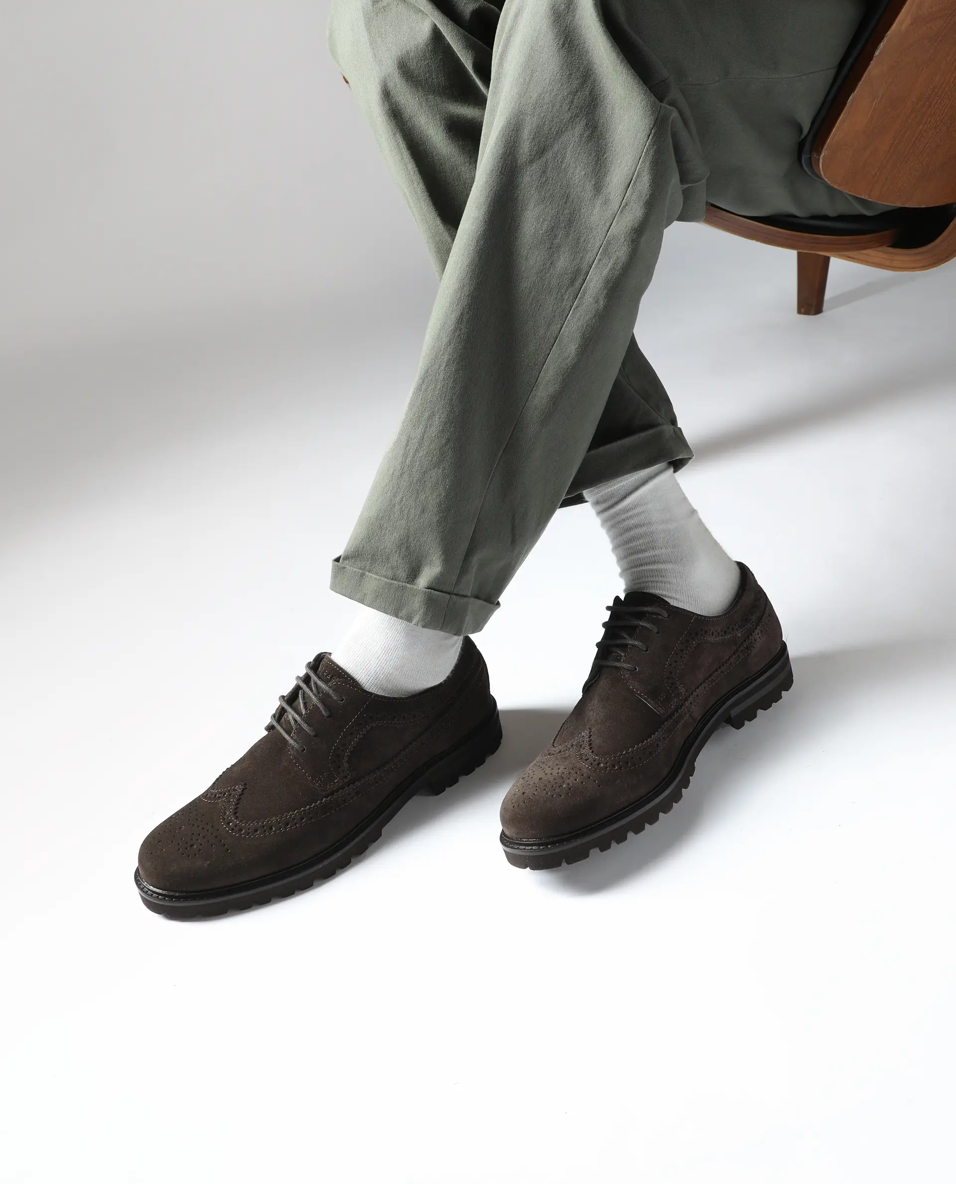 Rare Rabbit Men Brix Coffee Suede Lace-Up Closure Shoes - Image 4