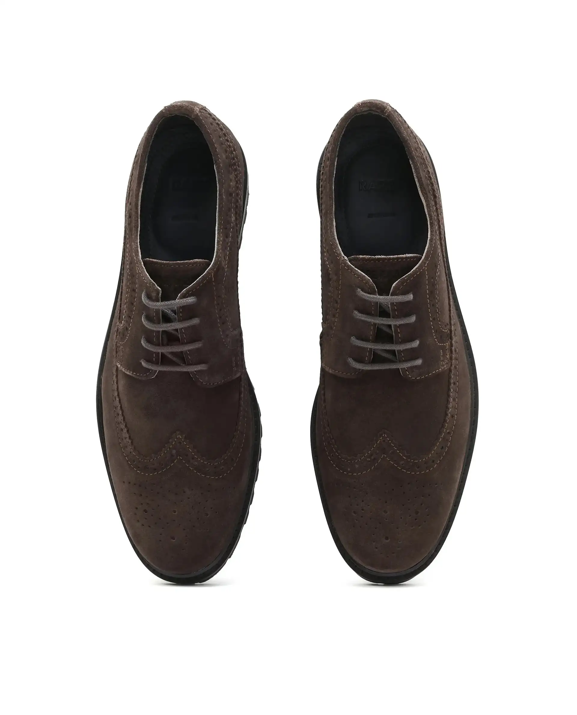 Rare Rabbit Men Brix Coffee Suede Lace-Up Closure Shoes - Image 5