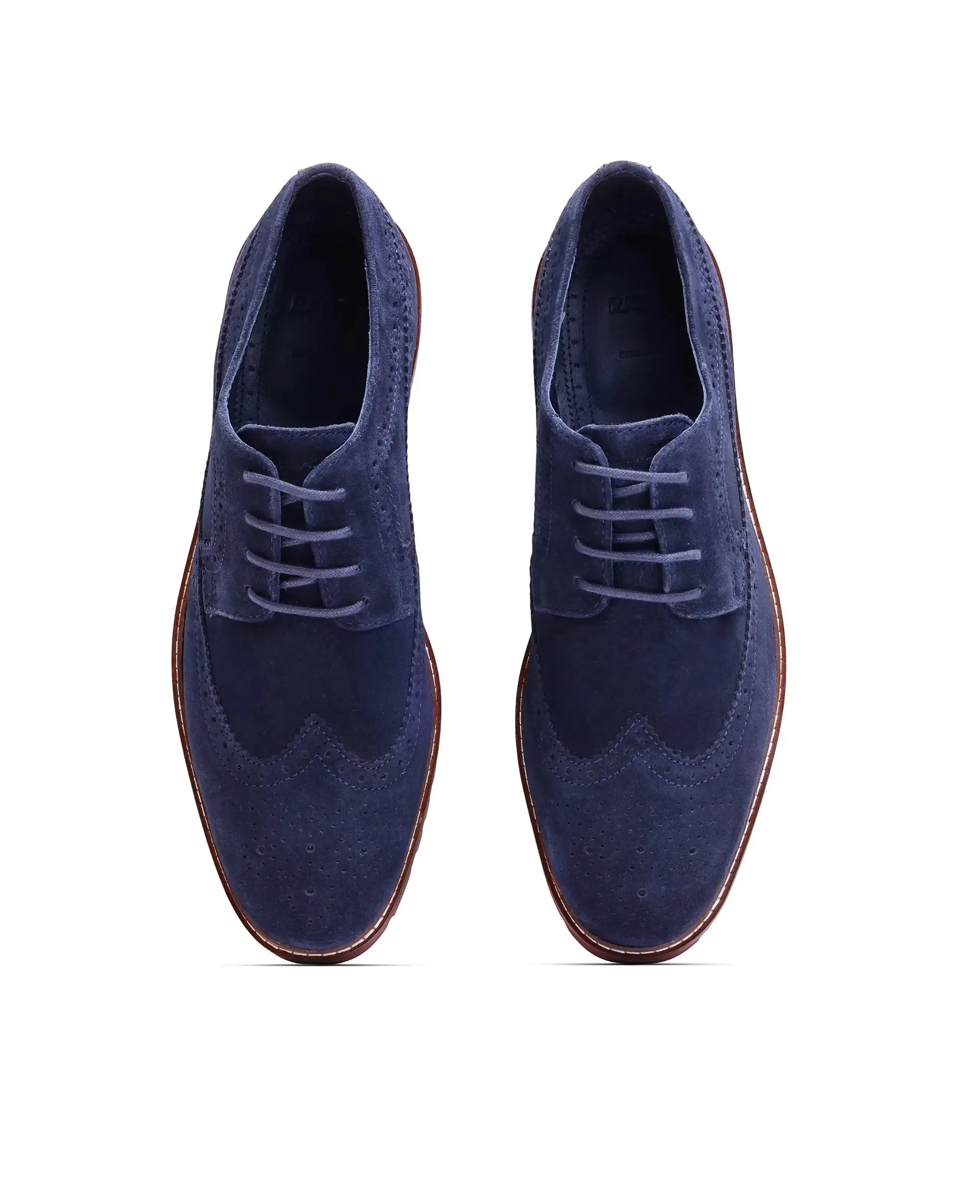 Rare Rabbit Men Brix Navy Suede Lace-Up Closure Shoes - Image 5
